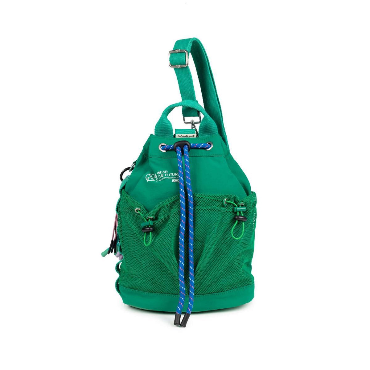Mochila Adulto Deep Recycled Drawstring Backpack C/Green Munich - Negro Negro-6