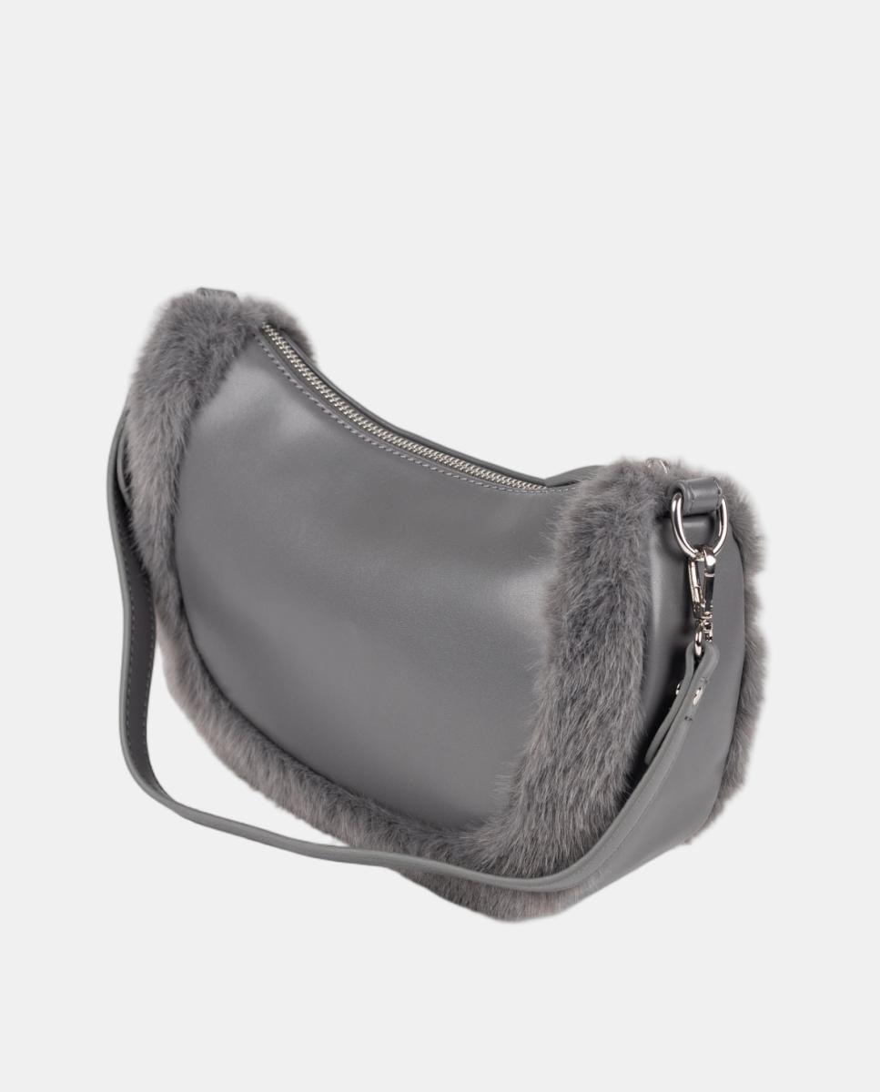 Bolso de casual de mujer FUR SHOULDER BAG ASH MUNICH - Gris Gris-2