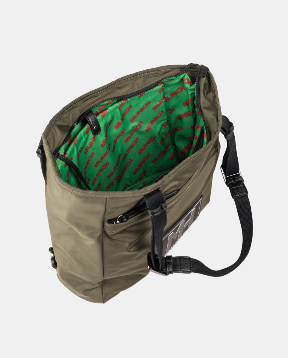 Bolso de casual de mujer IRIS SHOPPER BACKPACK KHAKI MUNICH - Caqui Caqui-4