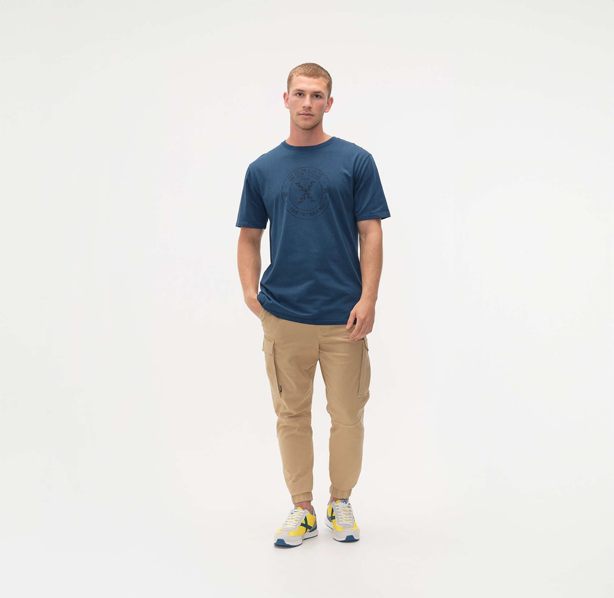 Pantalón de hombre Cargo Explore Munich - Beige Beige-1