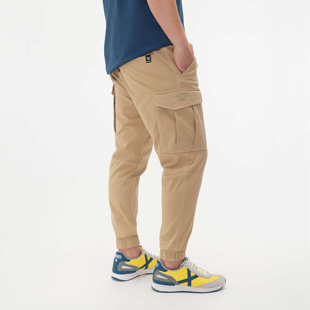 Pantalón de hombre Cargo Explore Munich - Beige Beige-2