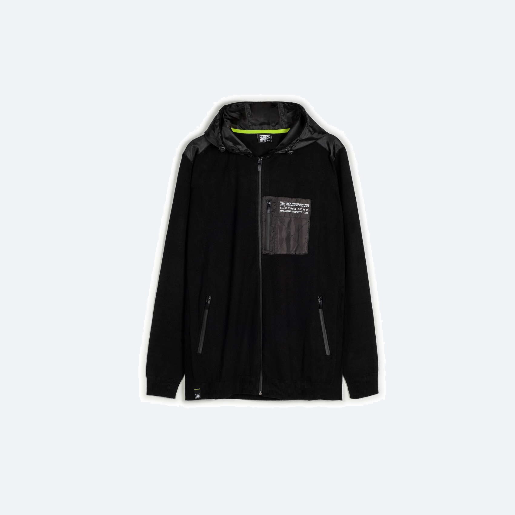 Imagen 1 de Sudadera de Hombre cardigan bari Munich - Negro Negro