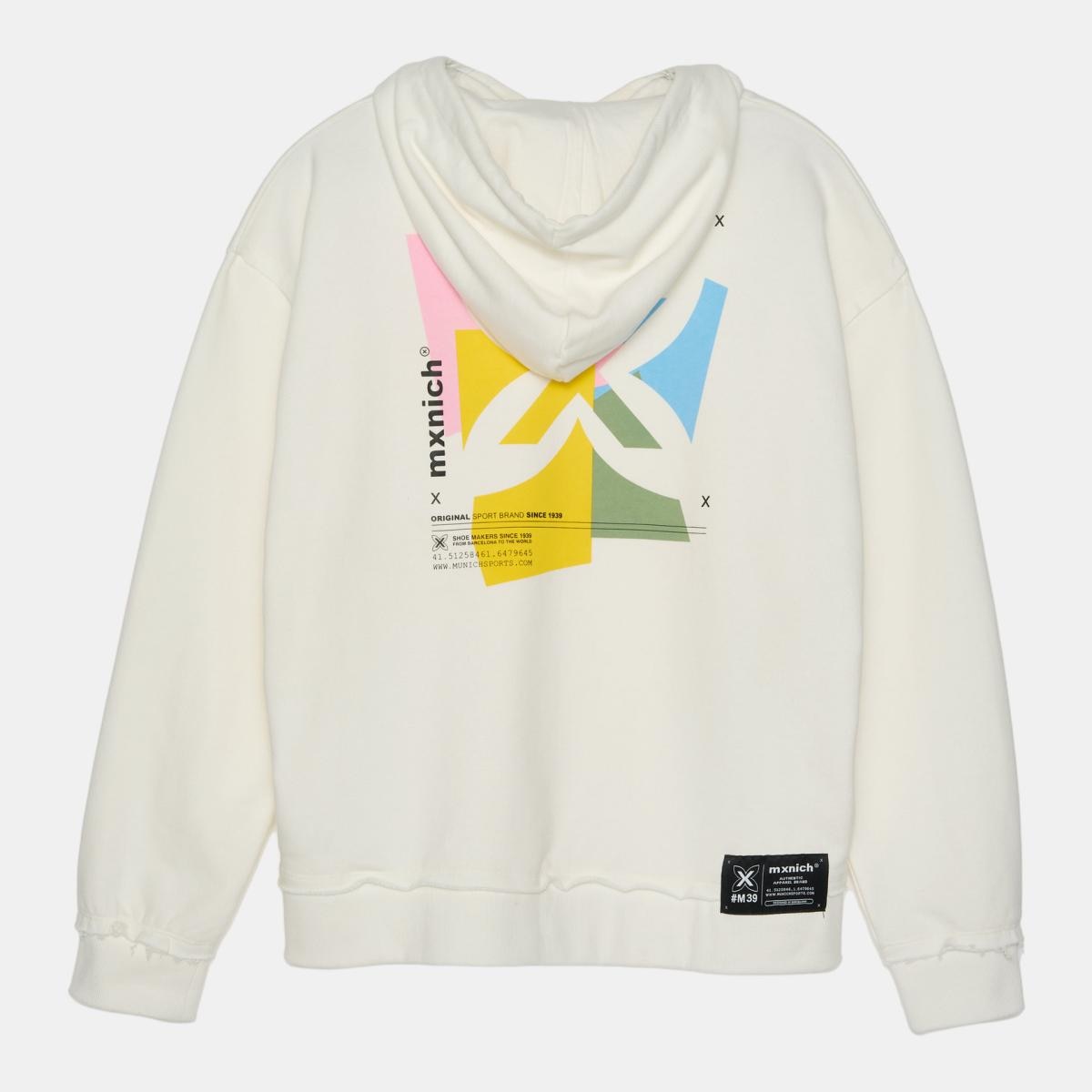 Sudadera de casual de hombre mosaic white MUNICH - Blanco Blanco-2