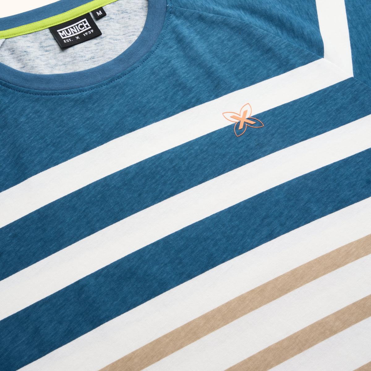 Camiseta de casual de hombre dipak ocean MUNICH - Azul Azul-3