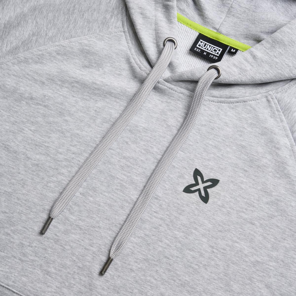 Sudadera de casual de hombre essentials hoodie grey melange MUNICH - Gris Gris-3