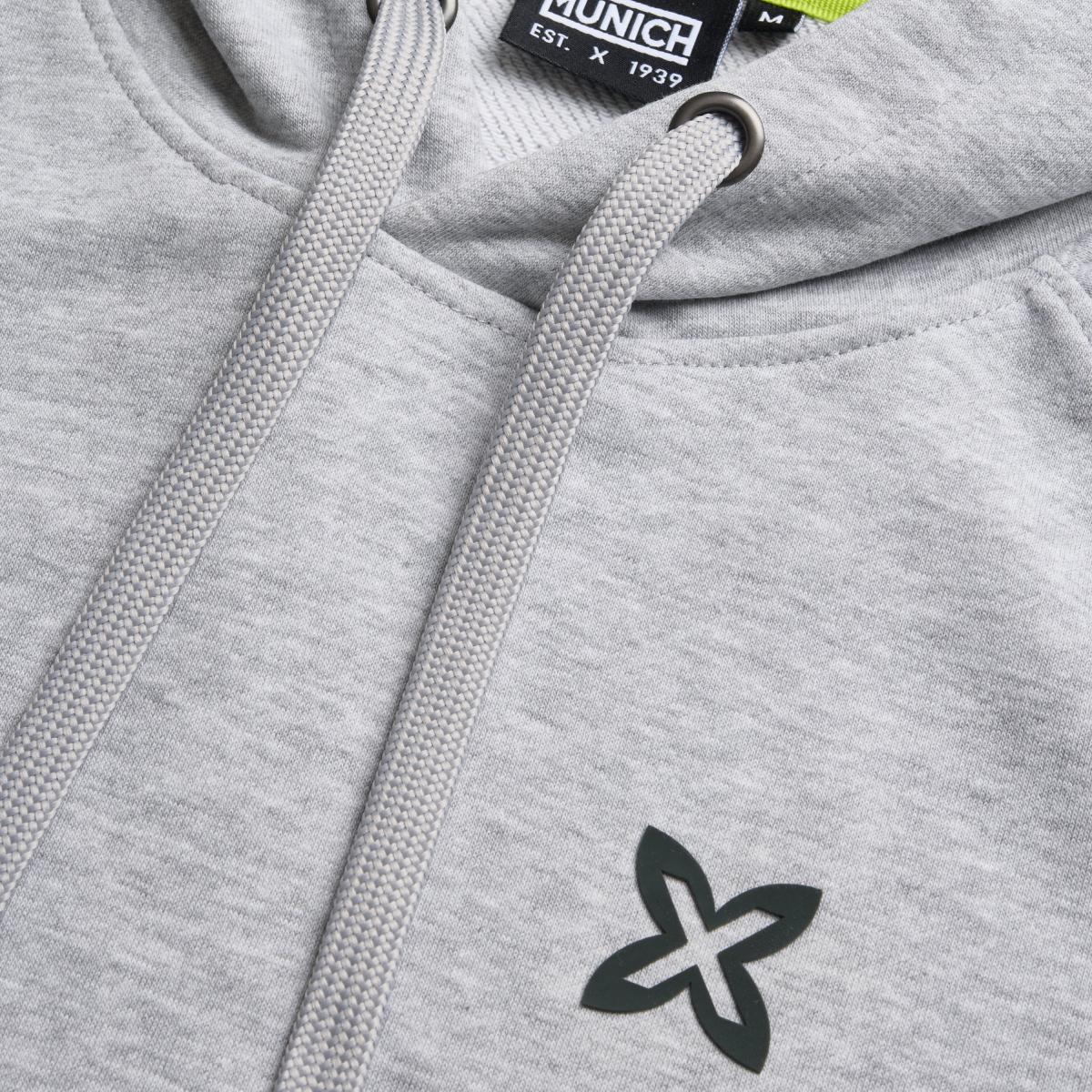 Sudadera de casual de hombre essentials hoodie grey melange MUNICH - Gris Gris-4