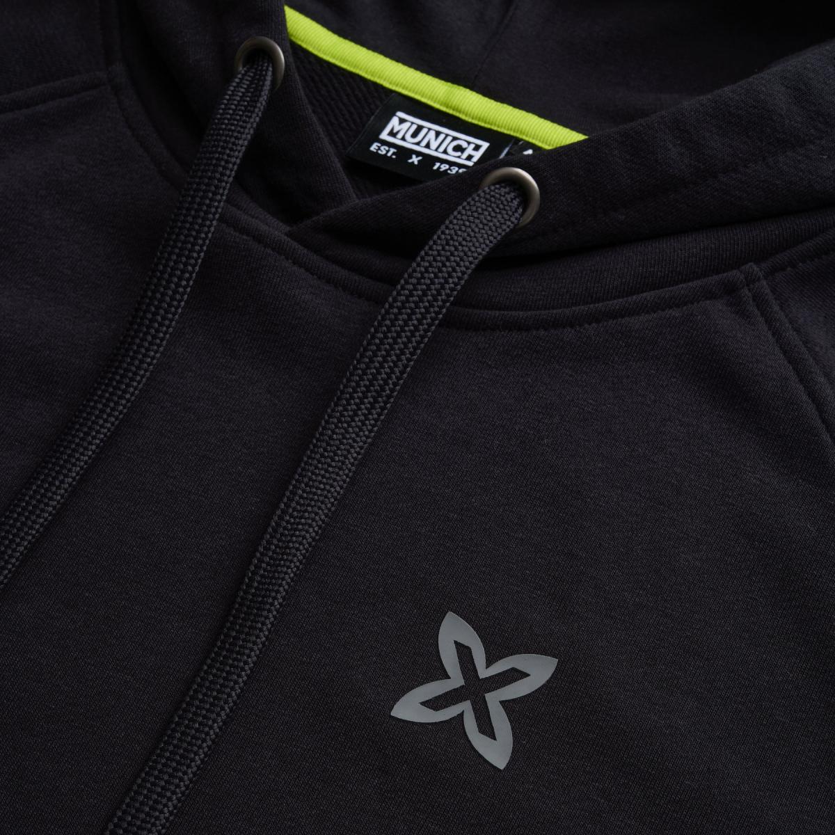 Sudadera de casual de hombre essentials hoodie black MUNICH - Negro Negro-4