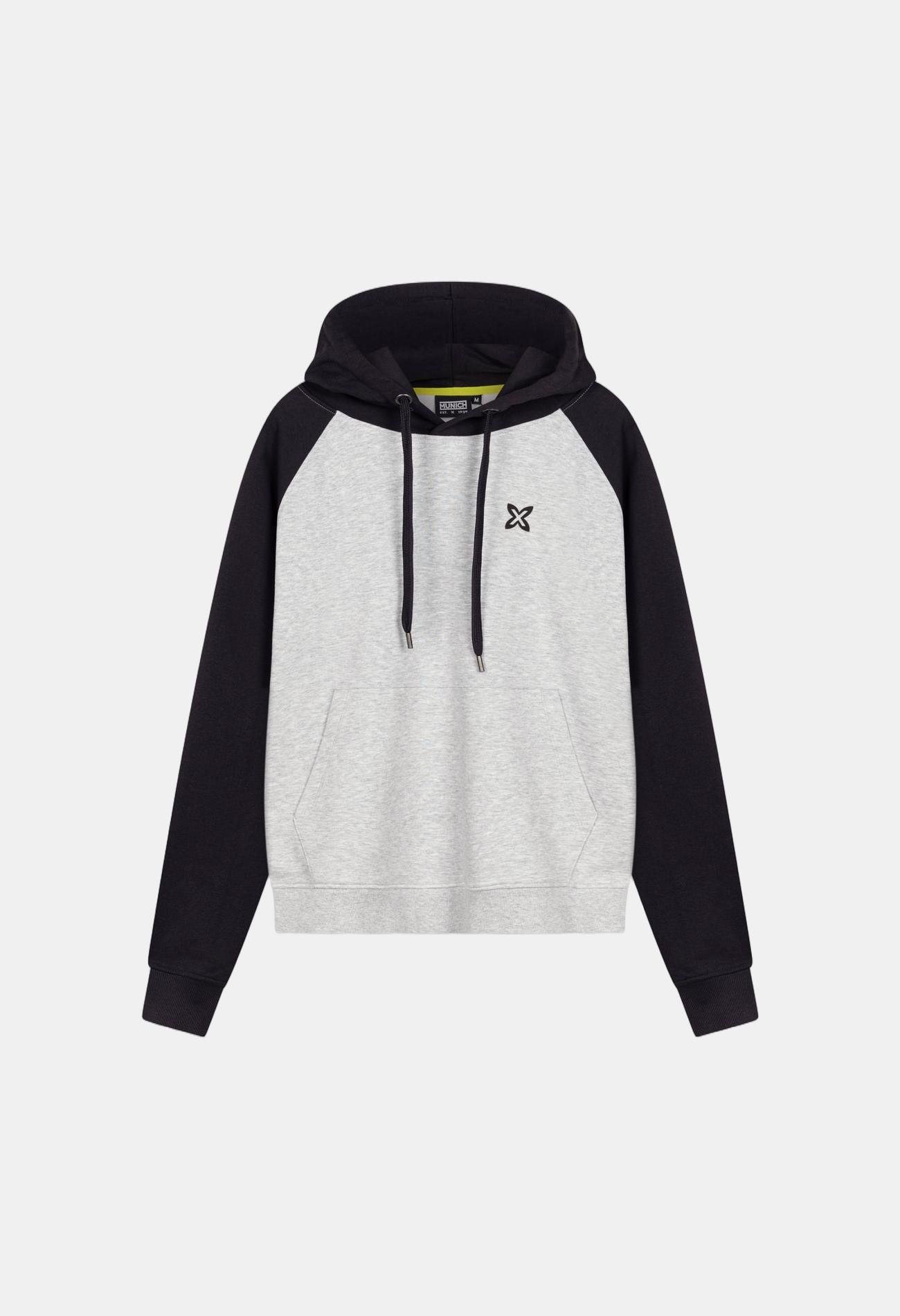 Sudadera de casual de hombre essentials hoodie bicolor black MUNICH - Multicolor Multicolor-1