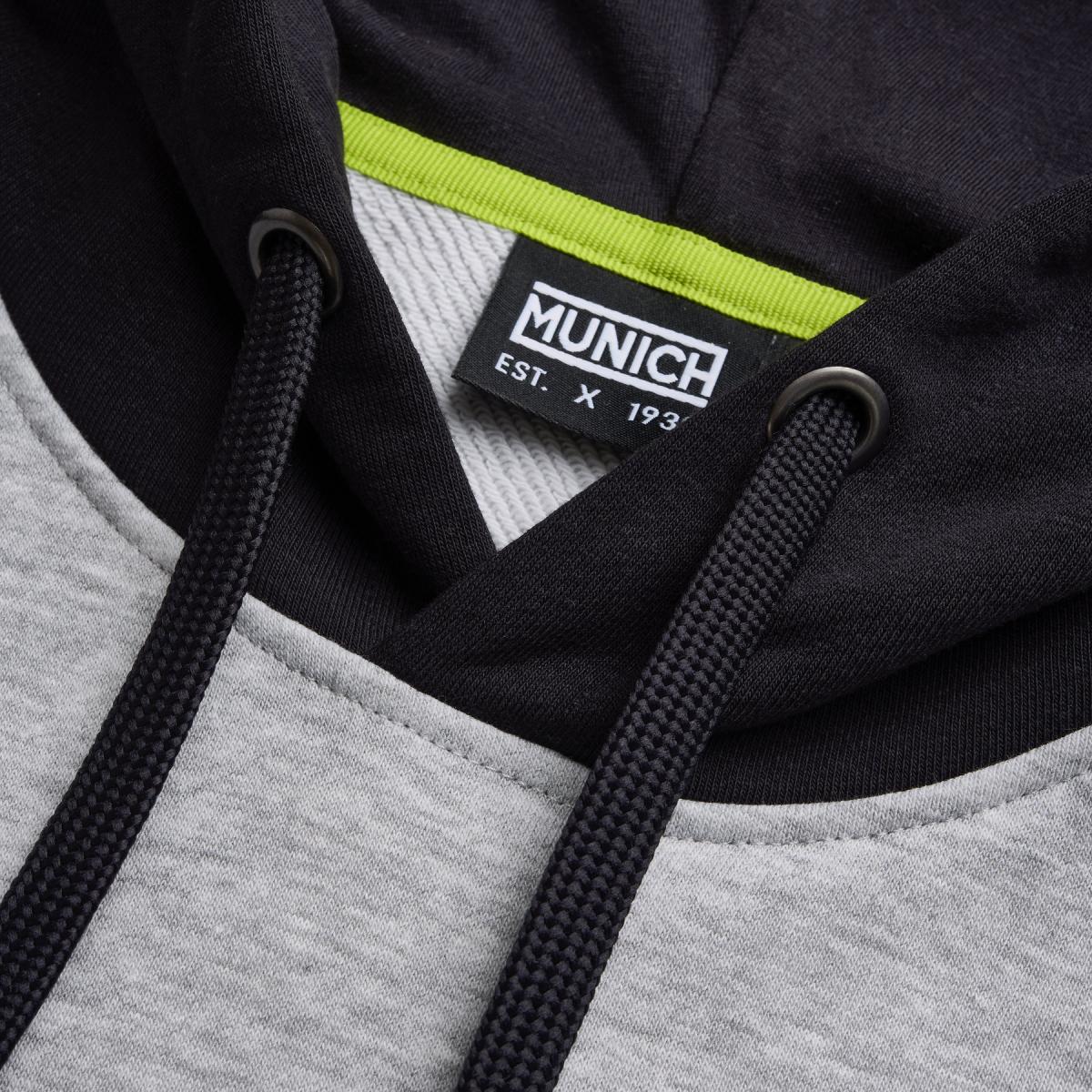 Sudadera de casual de hombre essentials hoodie bicolor black MUNICH - Multicolor Multicolor-4