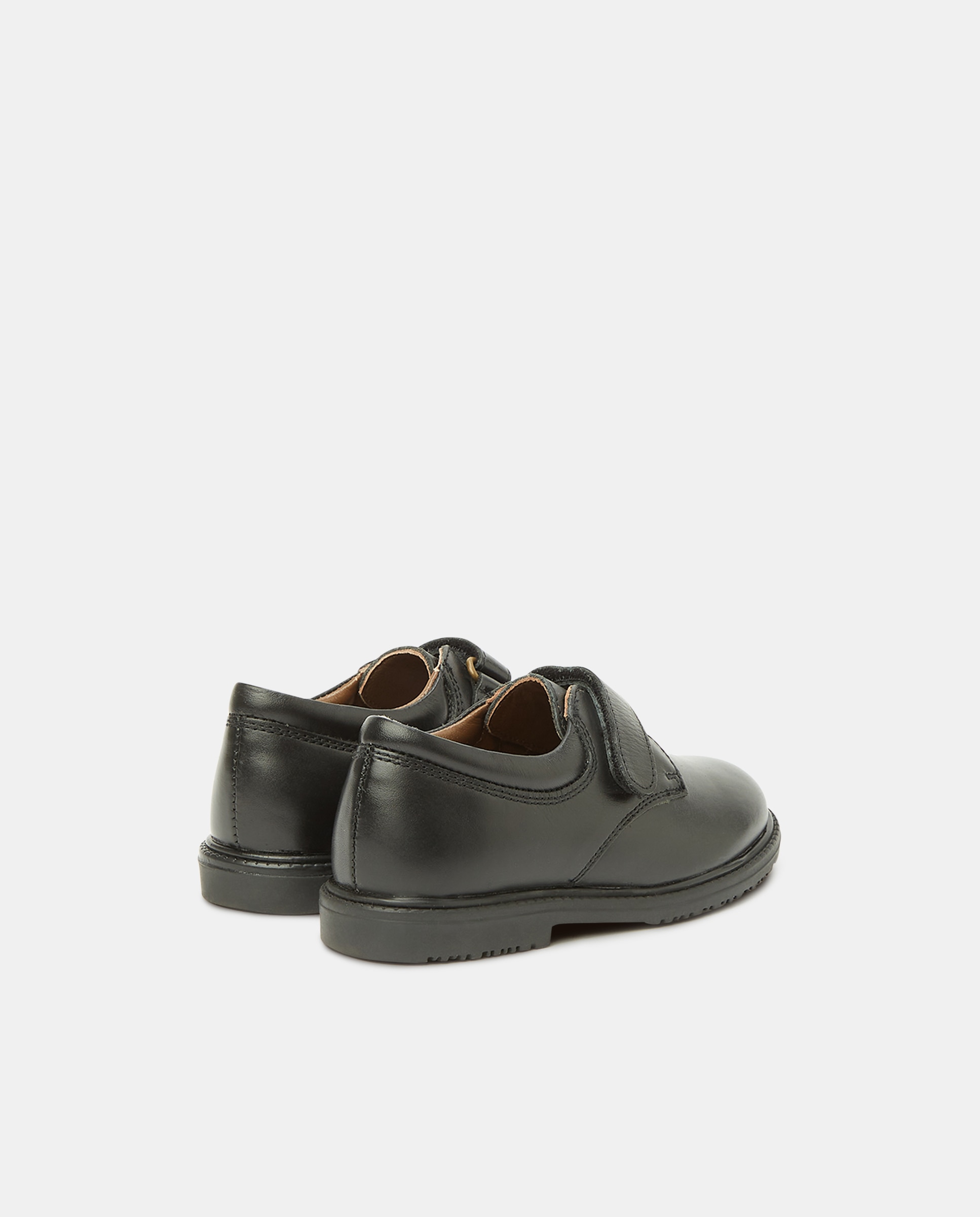 Zapato de piel con velcro 24-30 Negro-3