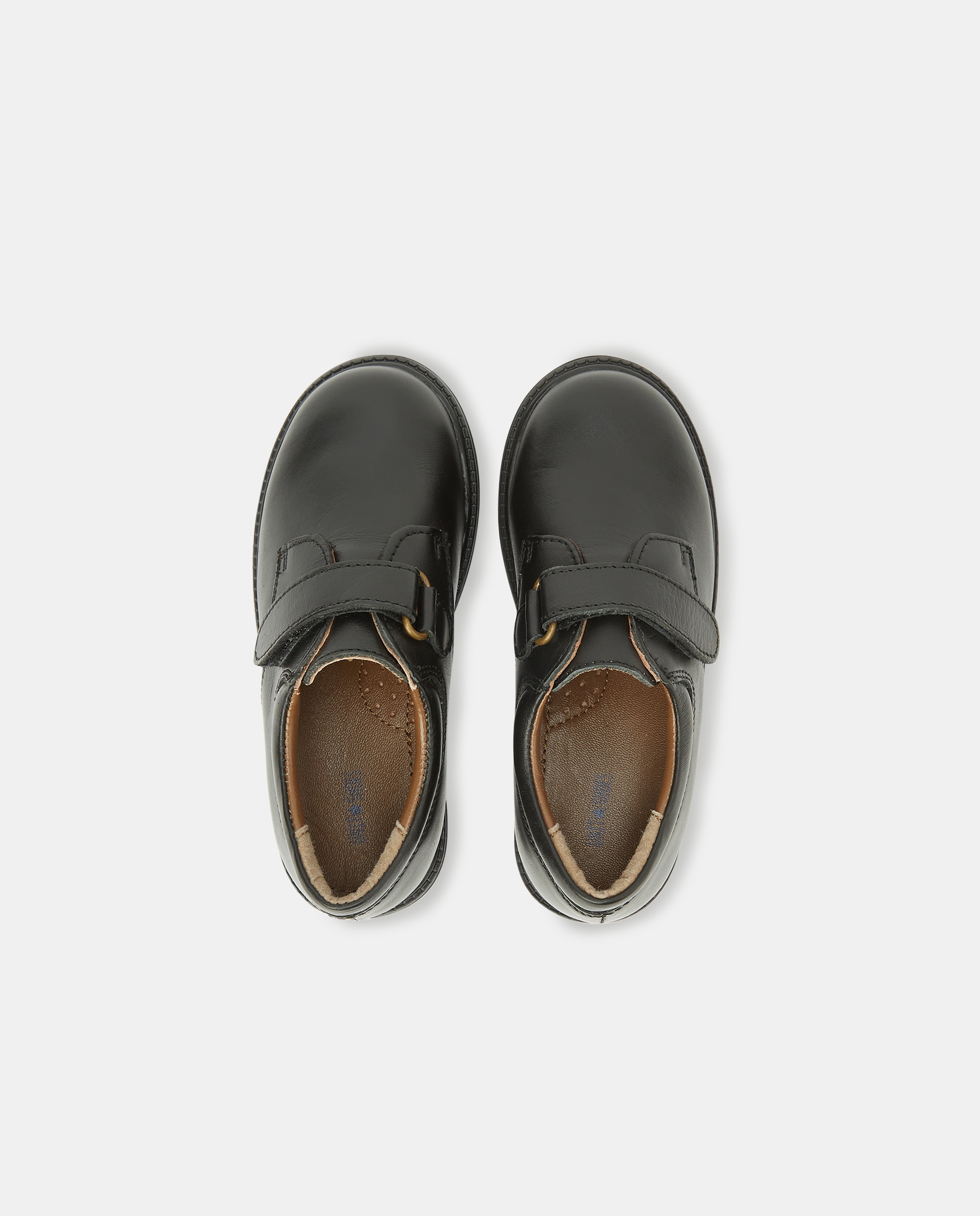 Zapato de piel con velcro 24-30 Negro-4