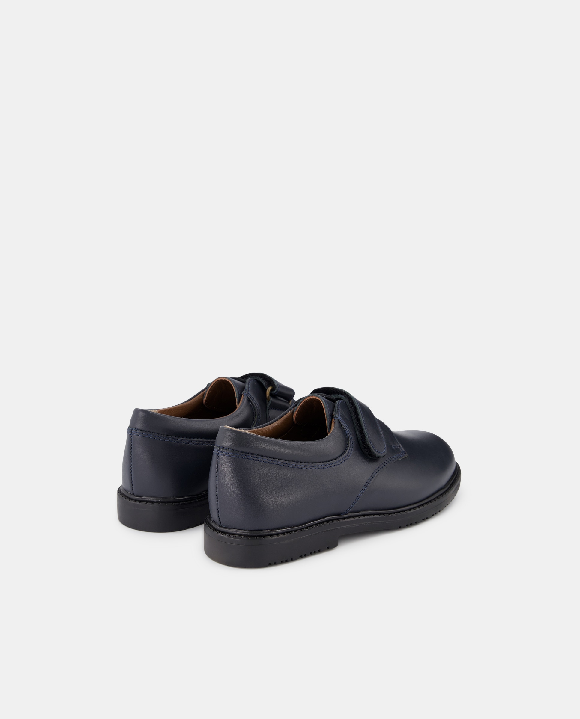 Zapato de piel con velcro 31-41 Azul marino-3