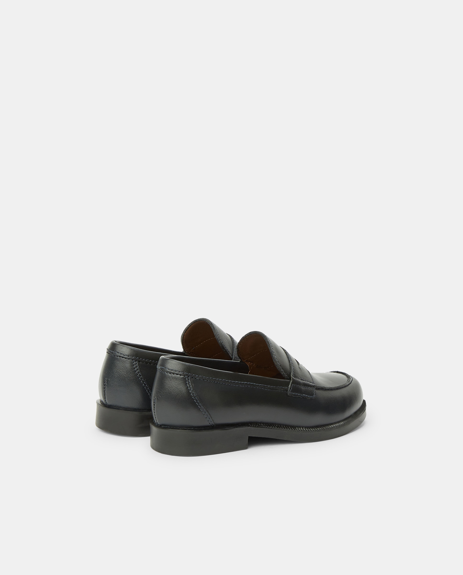 Mocasín de piel con antifaz 31-41 Azul marino-3