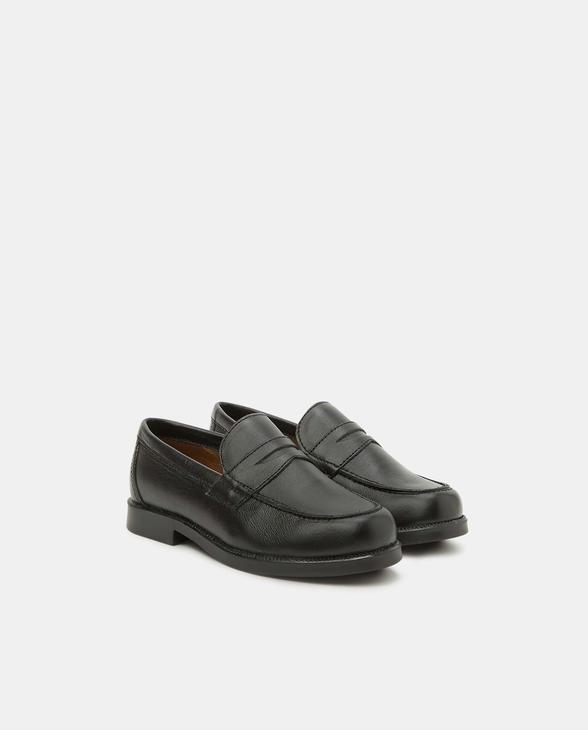 Mocasín de piel con antifaz 31-41 Negro-2