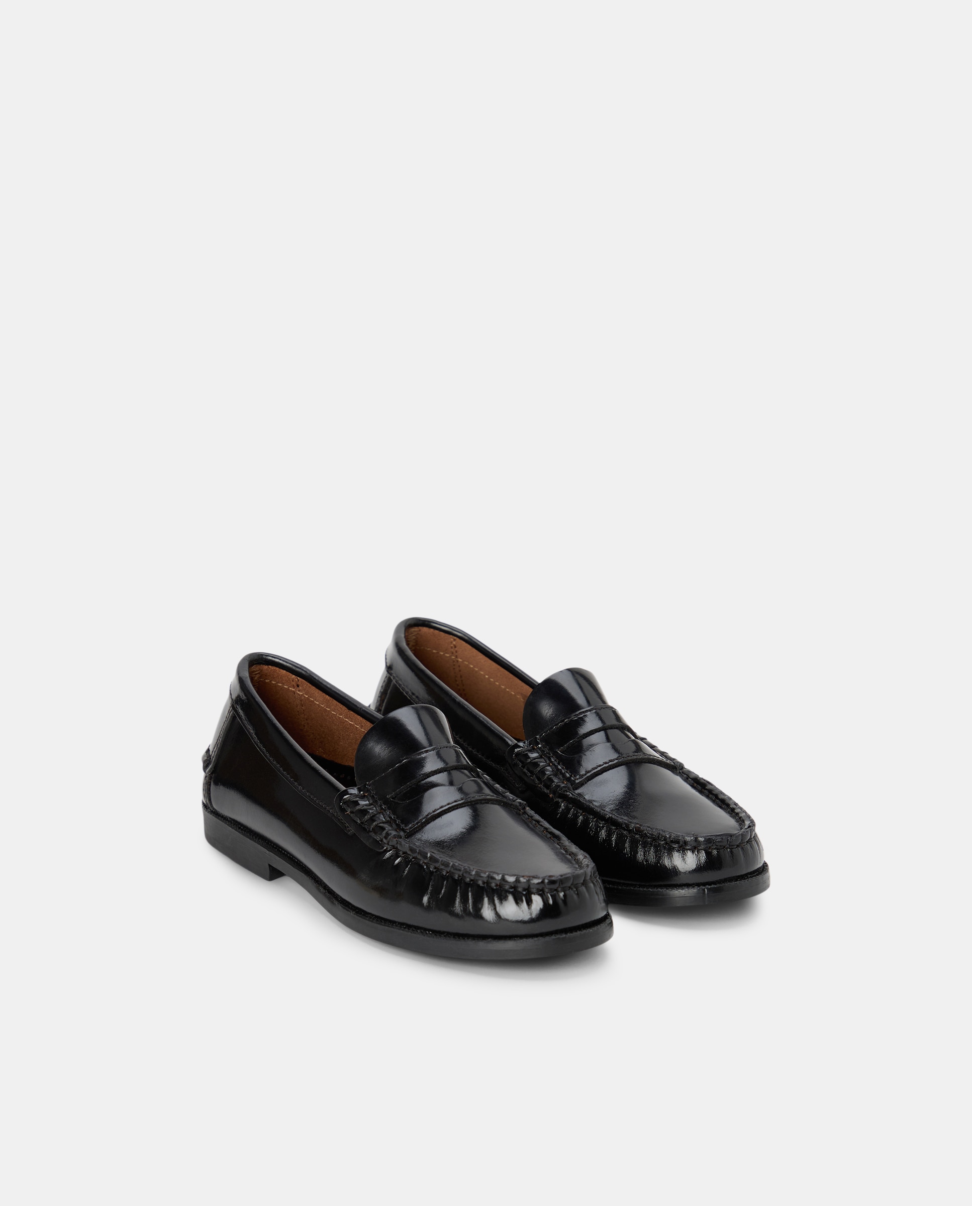 Mocasín infantil clásico de piel Negro-2