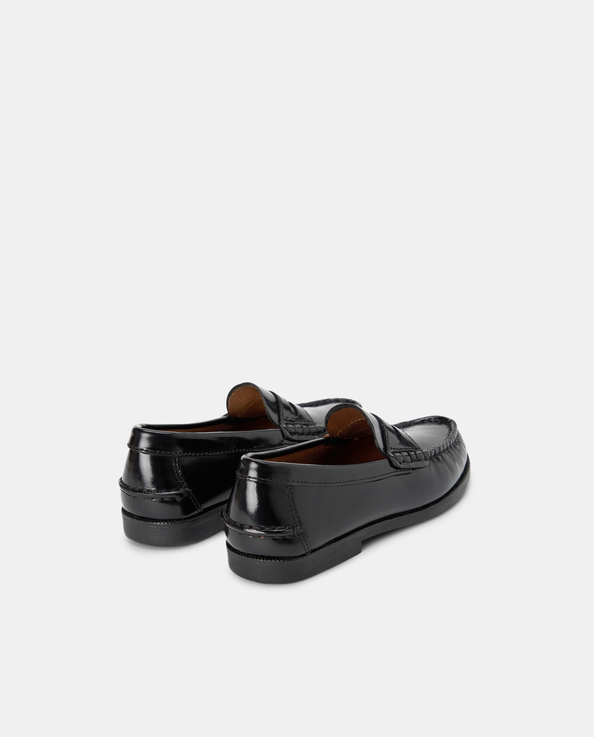 Mocasín infantil clásico de piel Negro-3