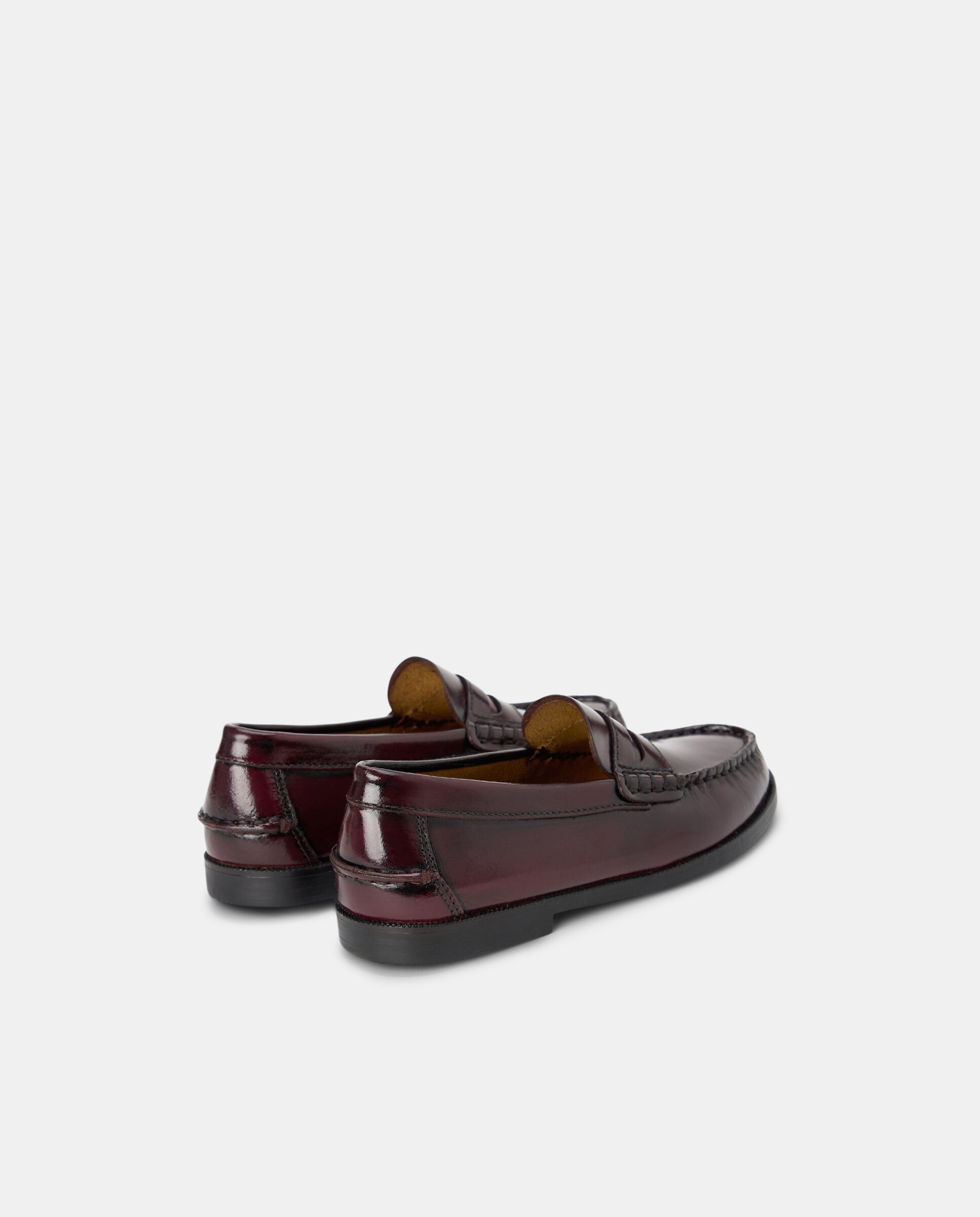 Mocasín infantil clásico de piel Burdeos-3