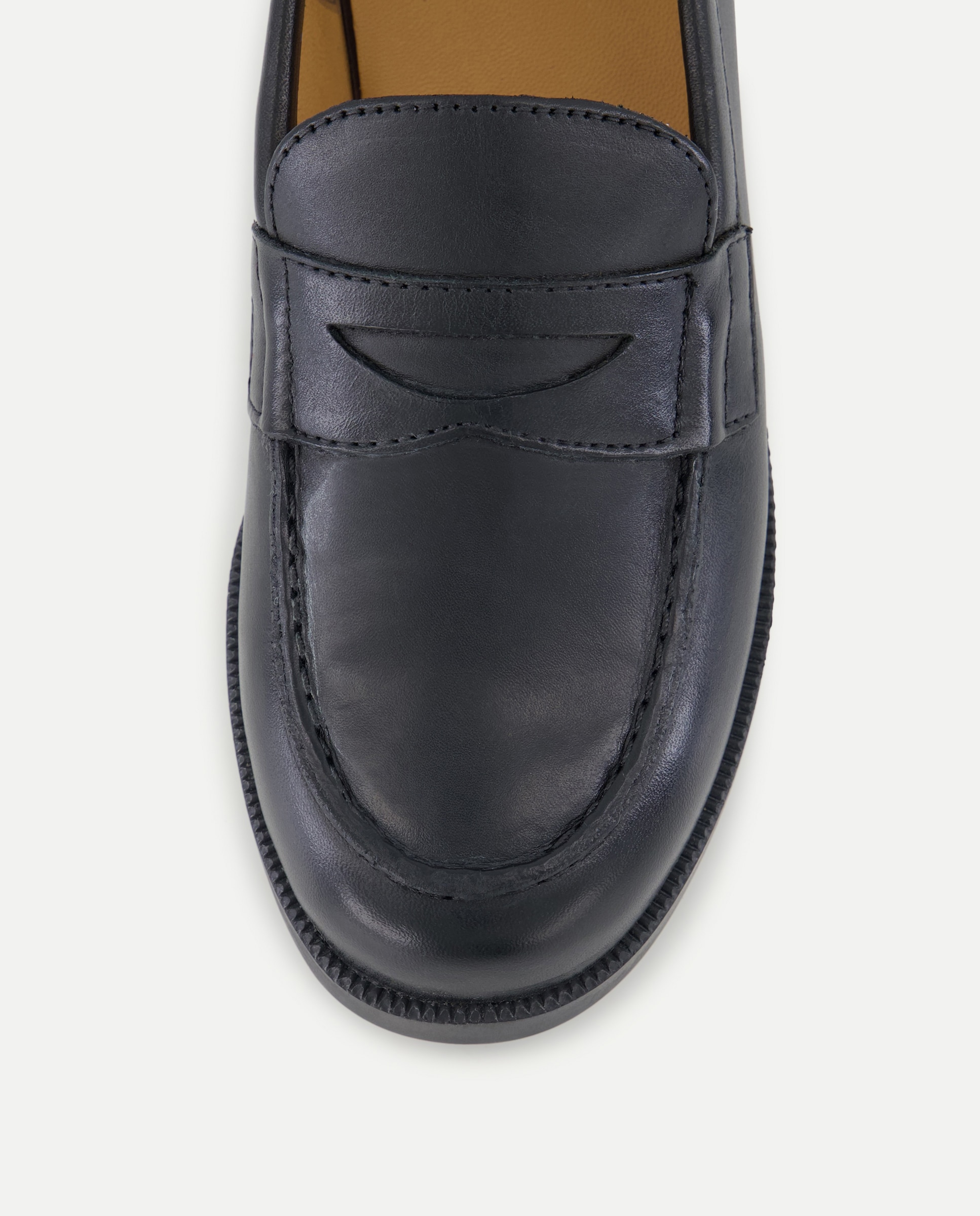 Mocasín de  piel con antifaz Negro-5