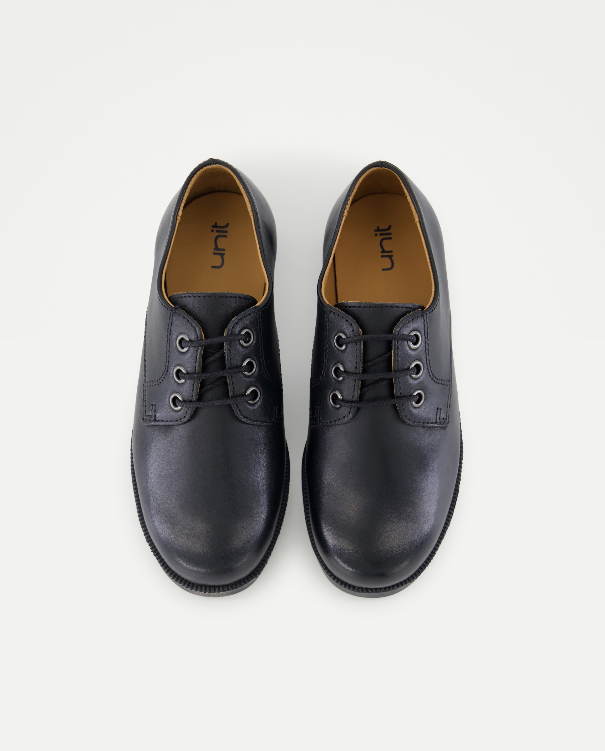 Zapato de piel con cordones Negro-4