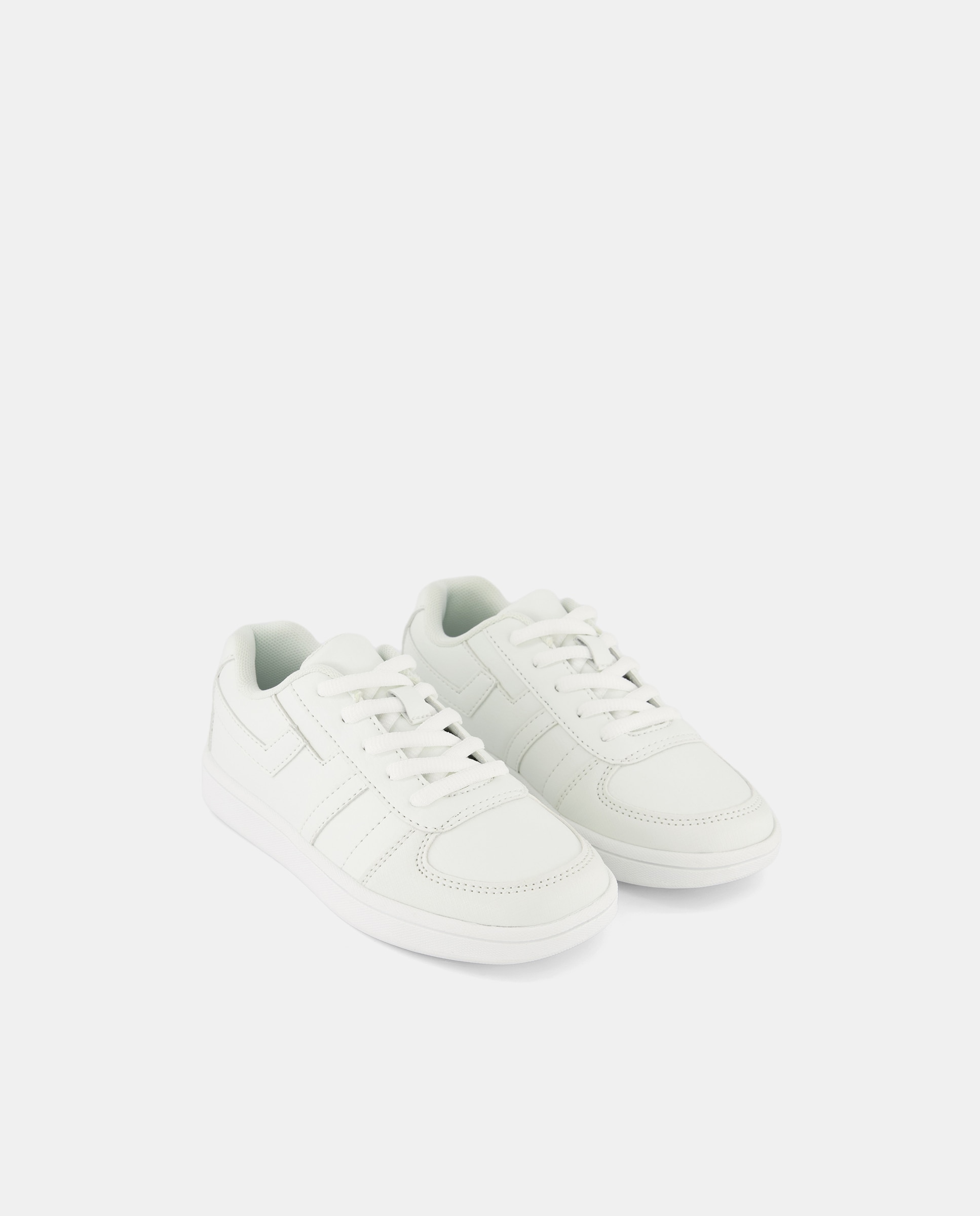 Deportivo de Infantil con cordones puntera Blanco-2
