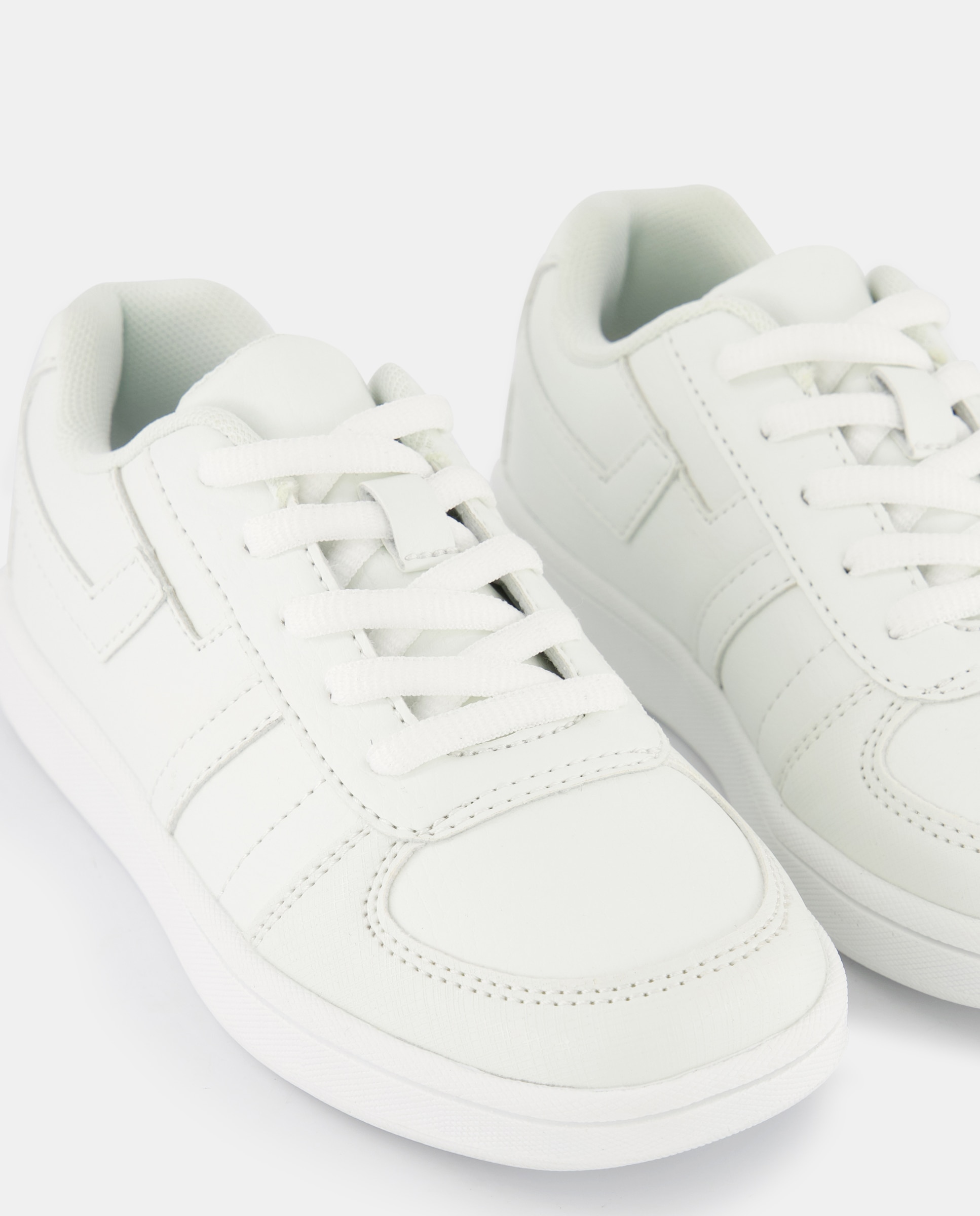 Deportivo de Infantil con cordones puntera Blanco-5