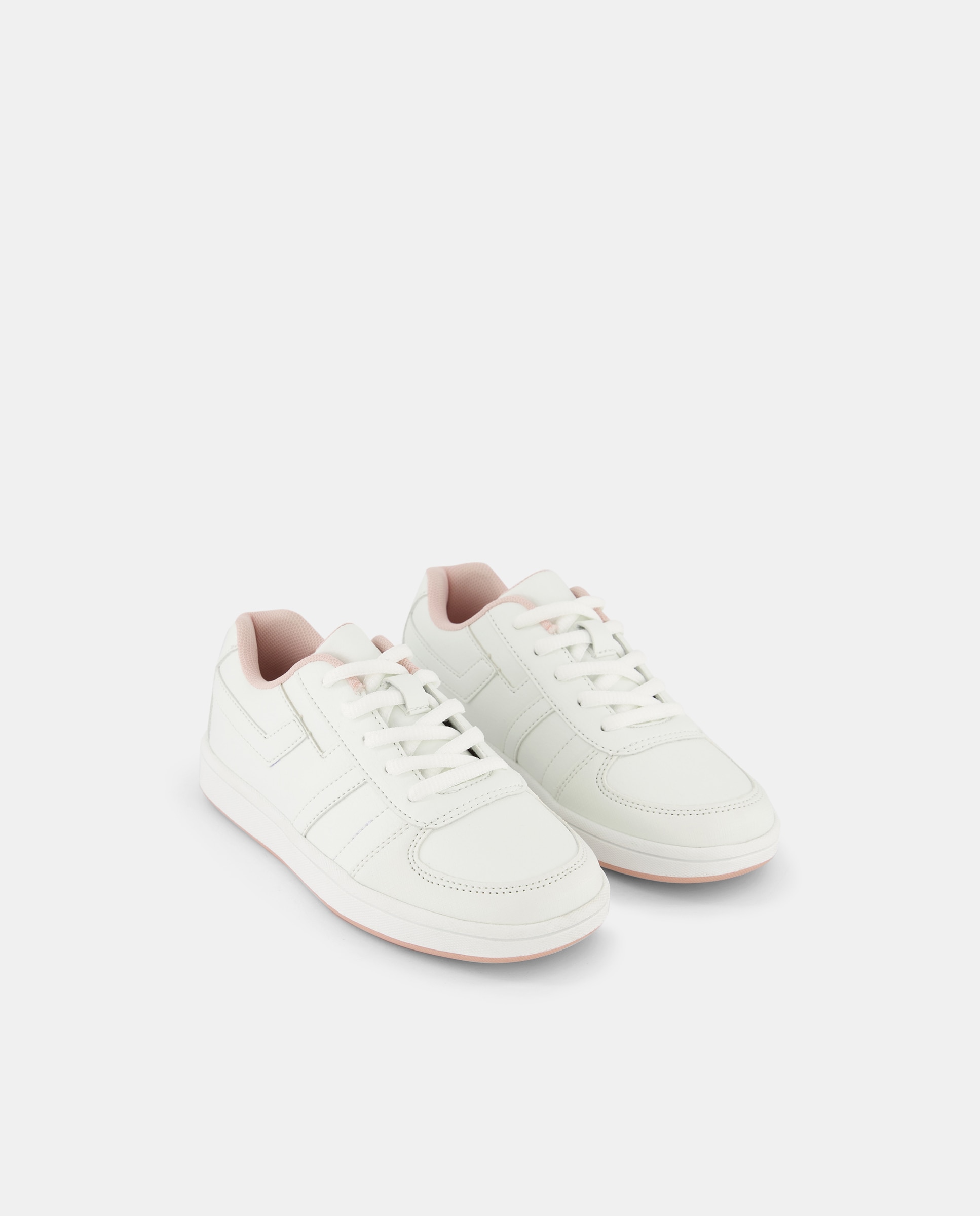 Deportivo de Infantil con cordones puntera Rosa-2