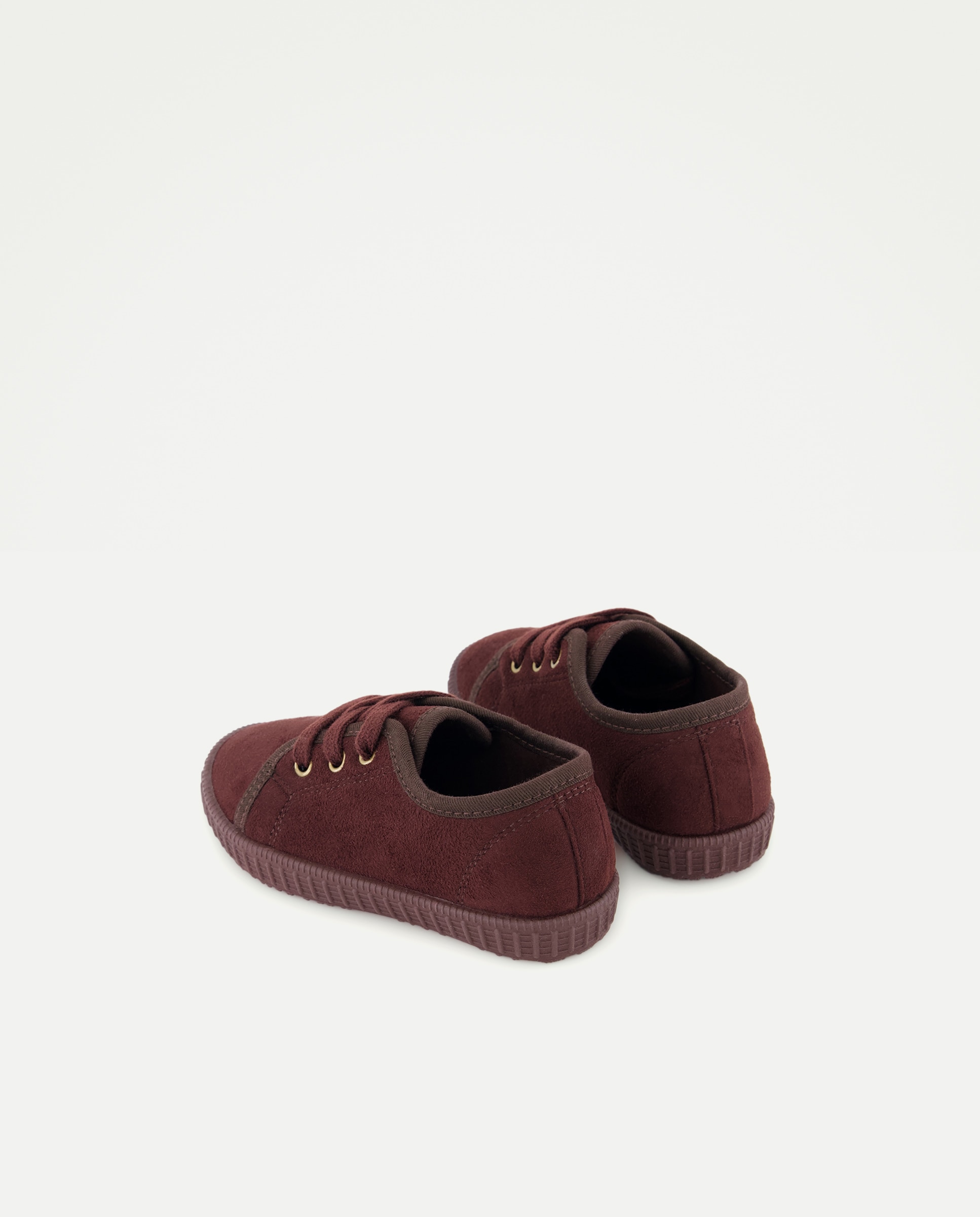 Bamba bebés microfibra con cordones Chocolate-3