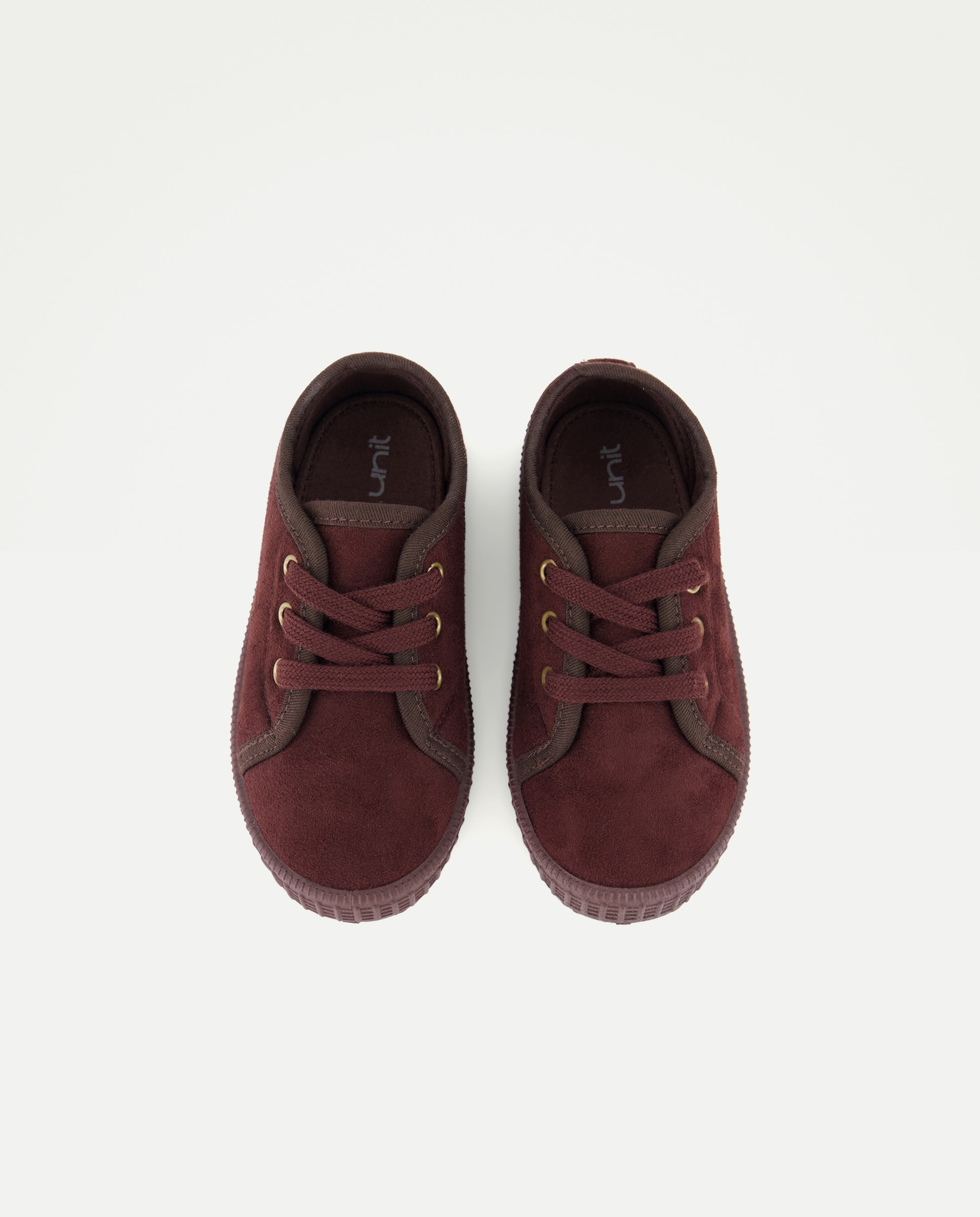 Bamba bebés microfibra con cordones Chocolate-4