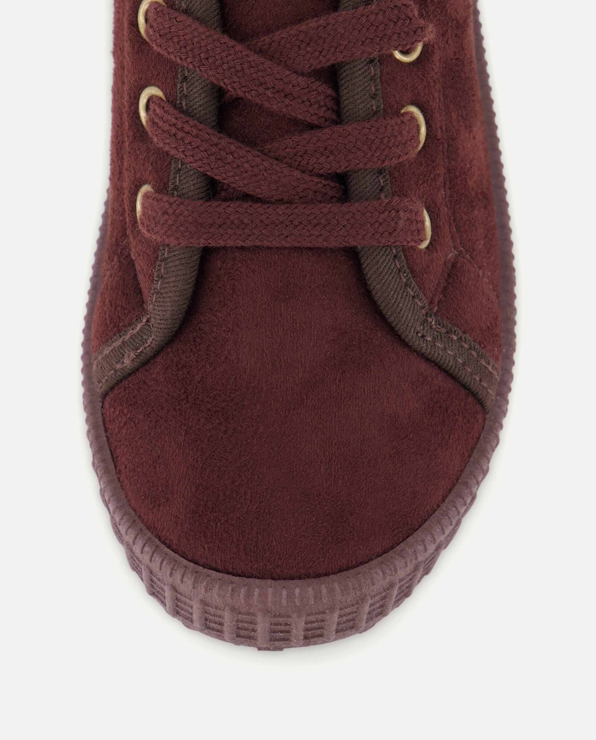 Bamba bebés microfibra con cordones Chocolate-5