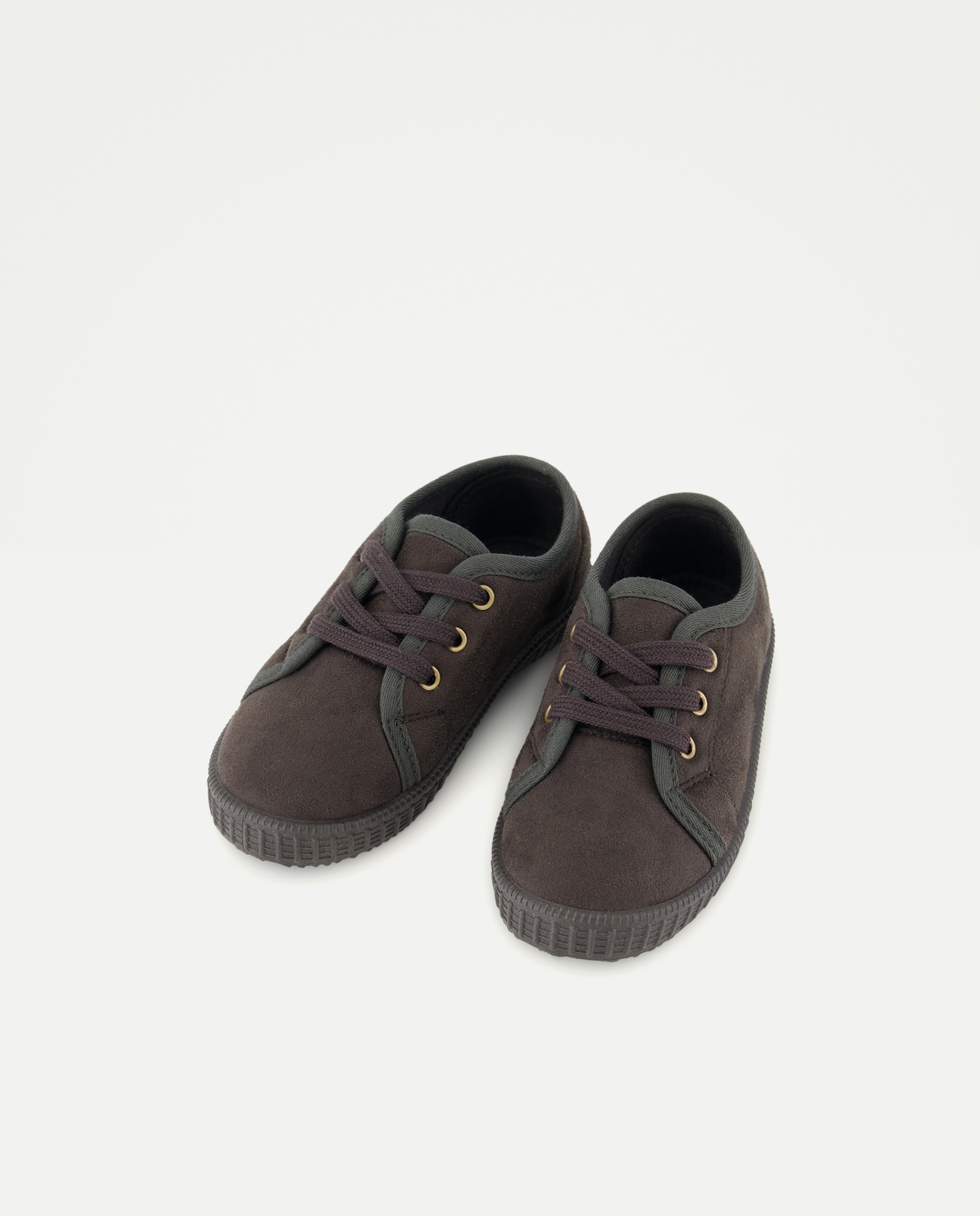 Bamba bebés microfibra con cordones 820 Gris medio-2