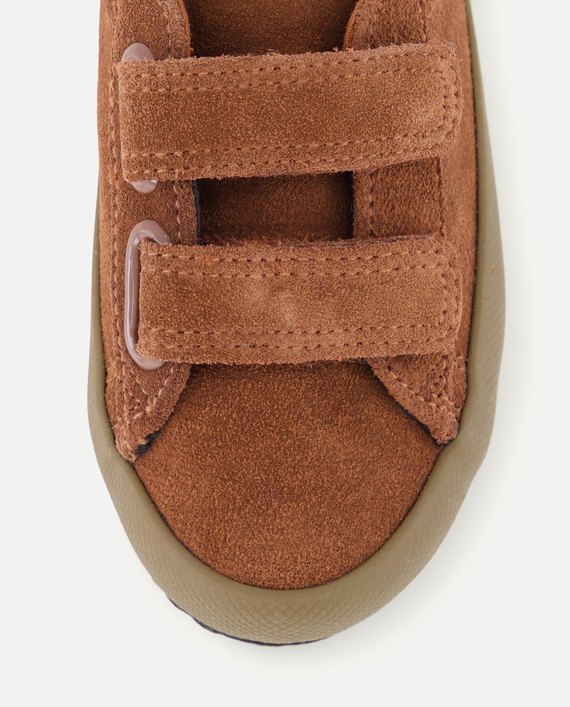 Zapato bebés con velcro de piel Marrón-5