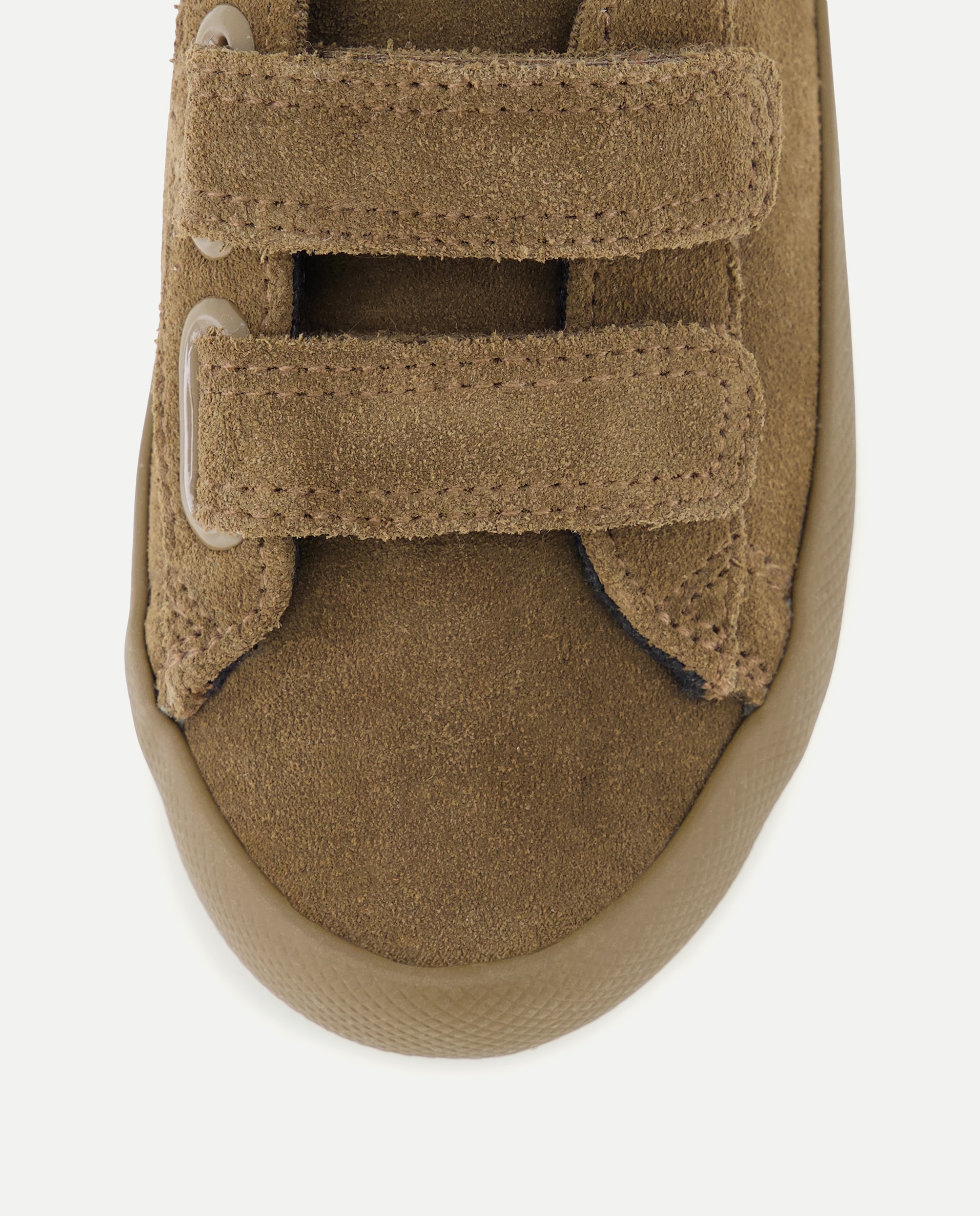 Zapato bebés con velcro de piel Verde-5