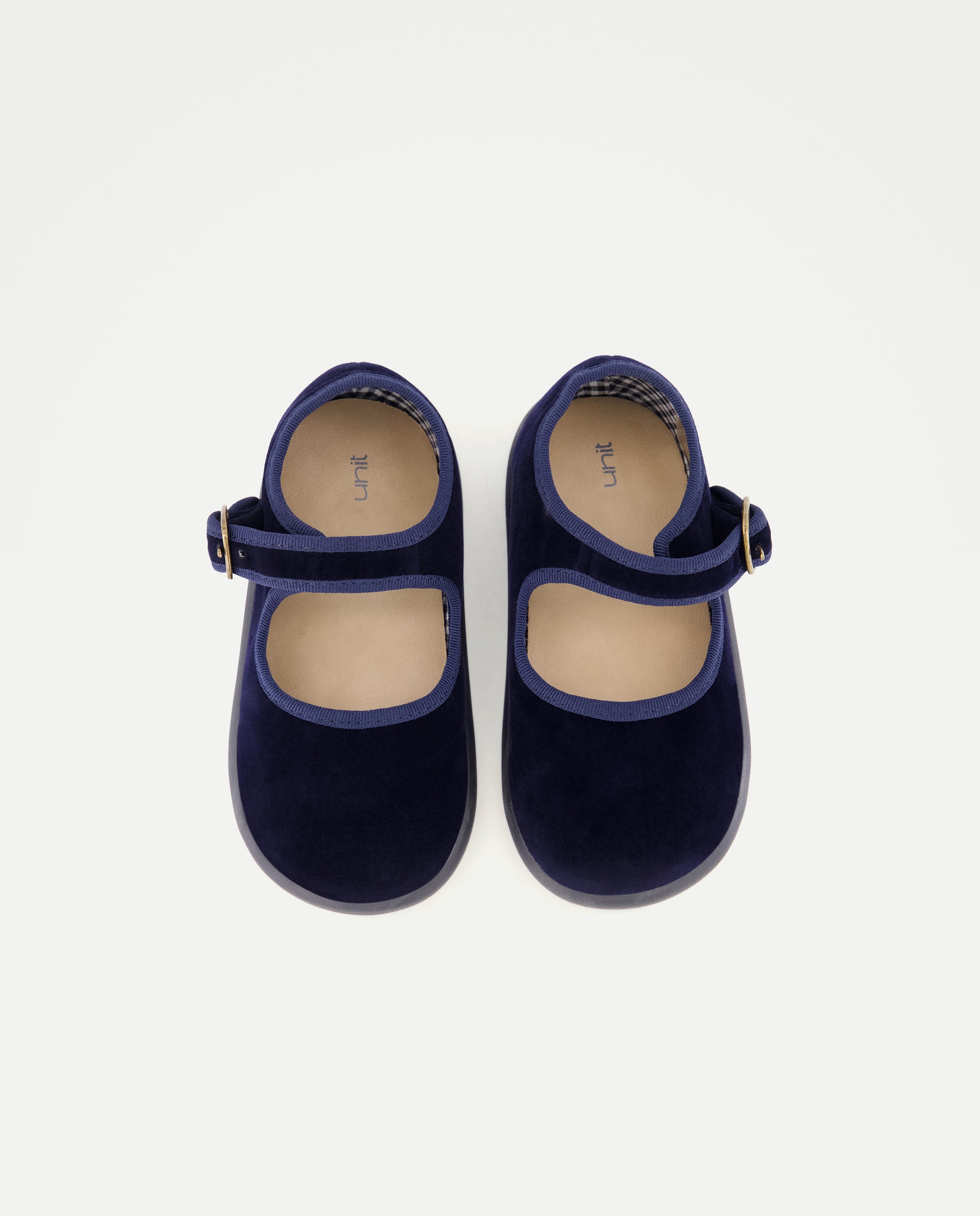 Merceditas bebés suela flexible terciopelo Azul marino-4