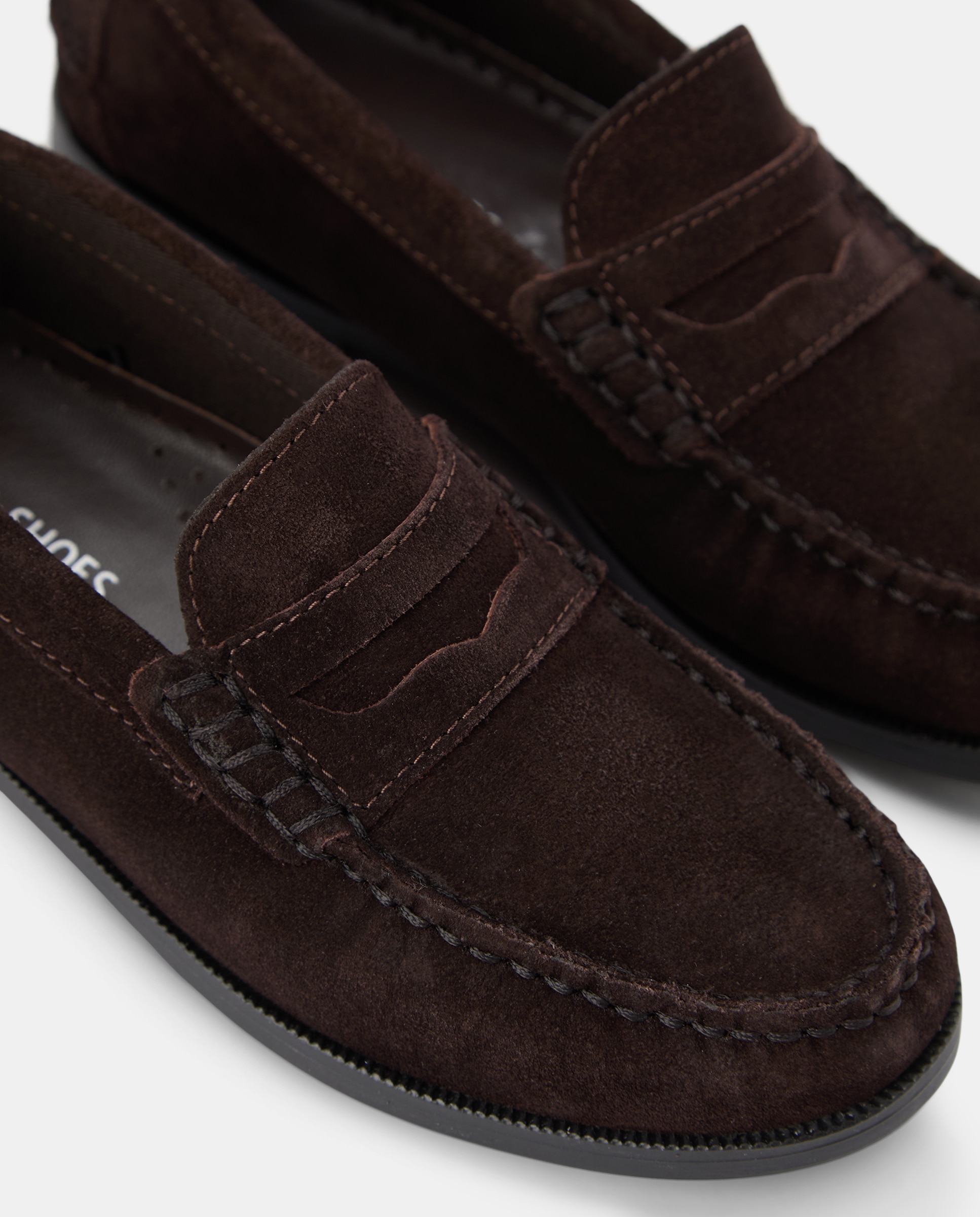 Mocasín infantil de serraje Chocolate-5