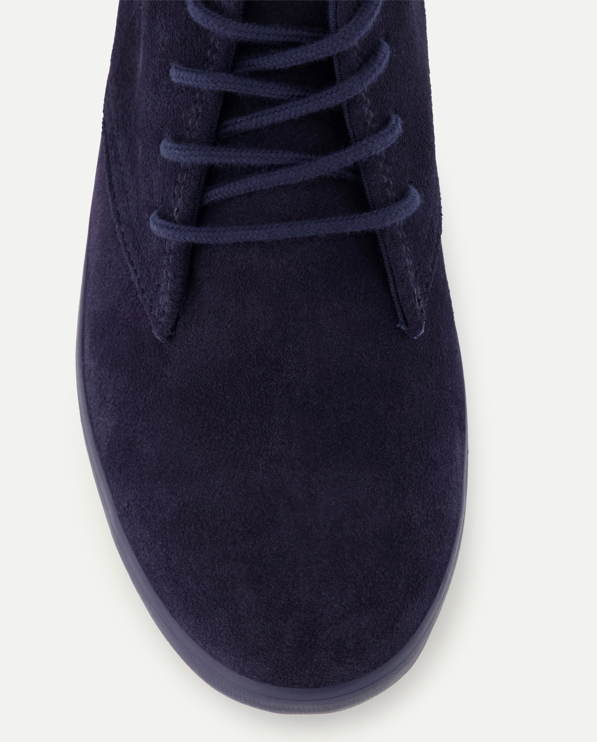 Botín infantil de piel con cordones Azul marino-5