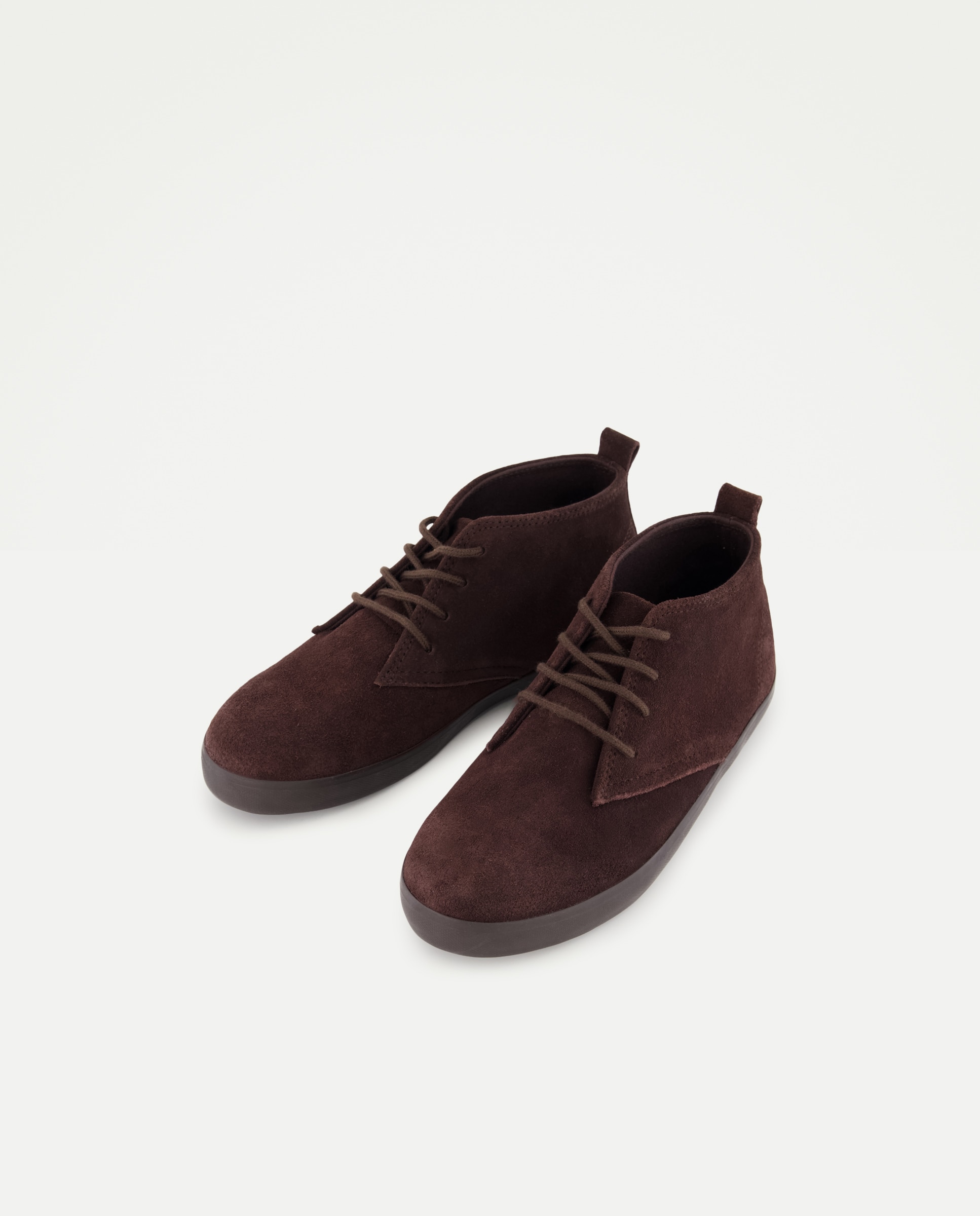 Botín infantil de piel con cordones Chocolate-2