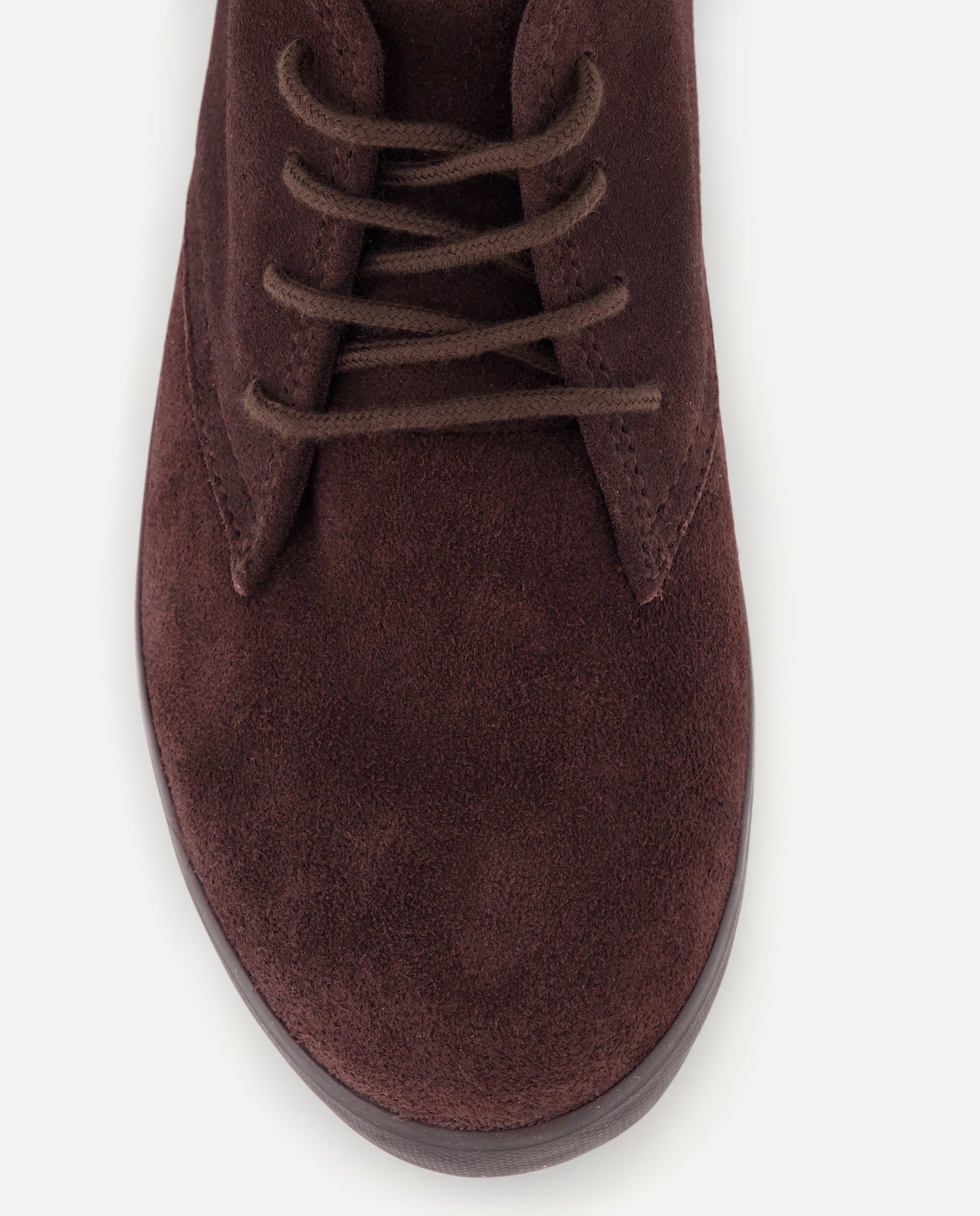 Botín infantil de piel con cordones Chocolate-5