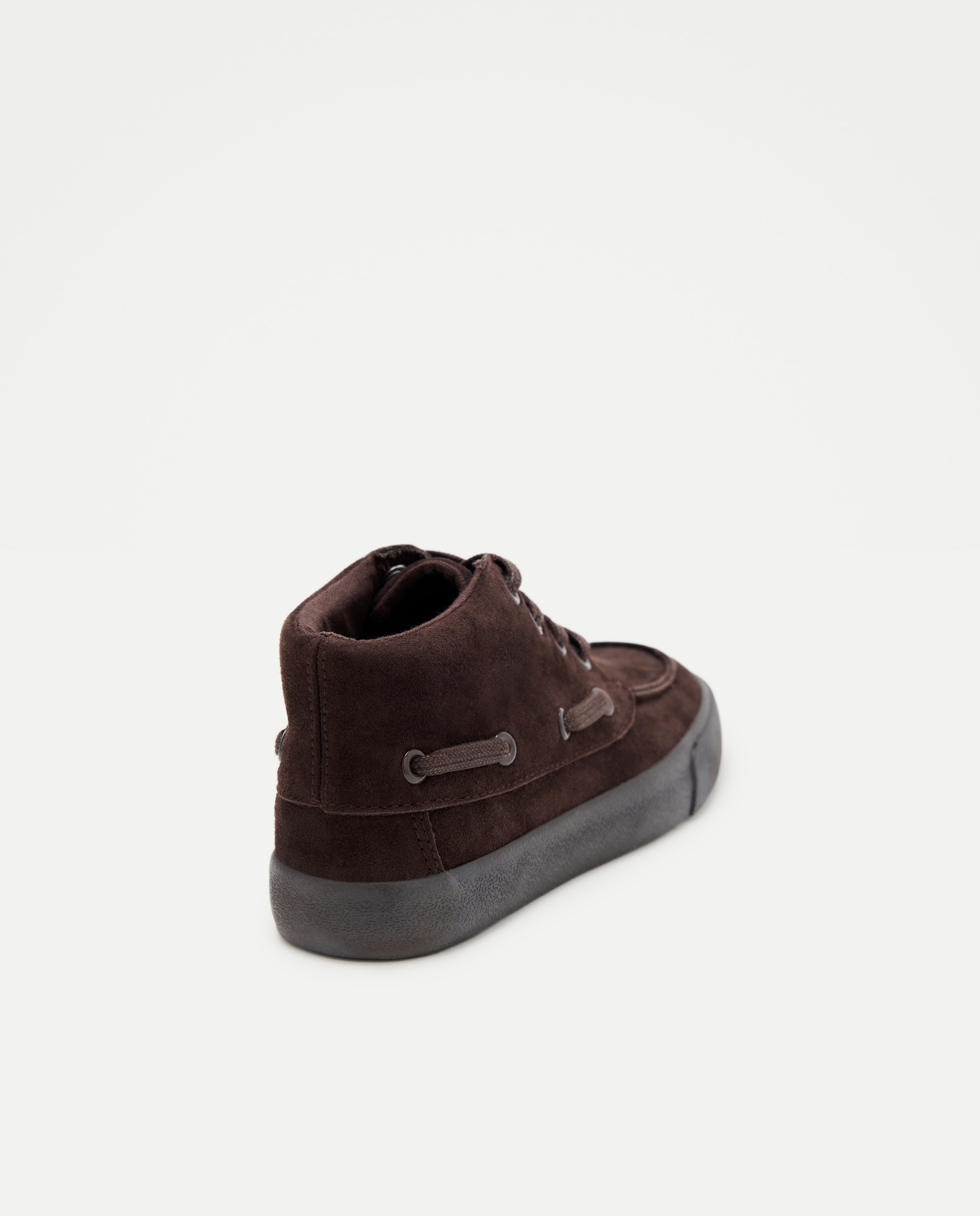 Botín infantil safari de piel con cordones Marrón-3