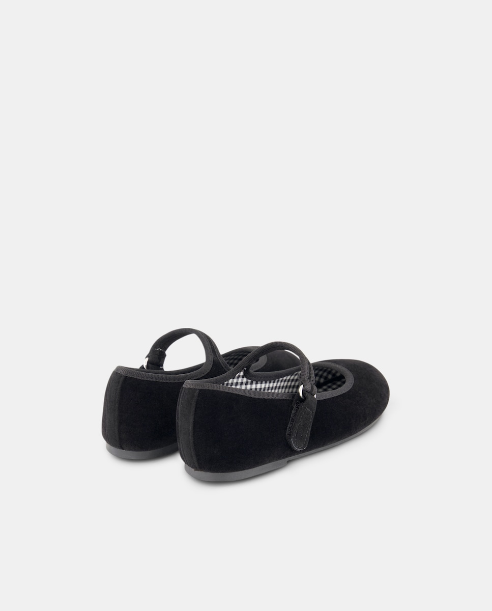 Merceditas niña terciopelo Negro-3