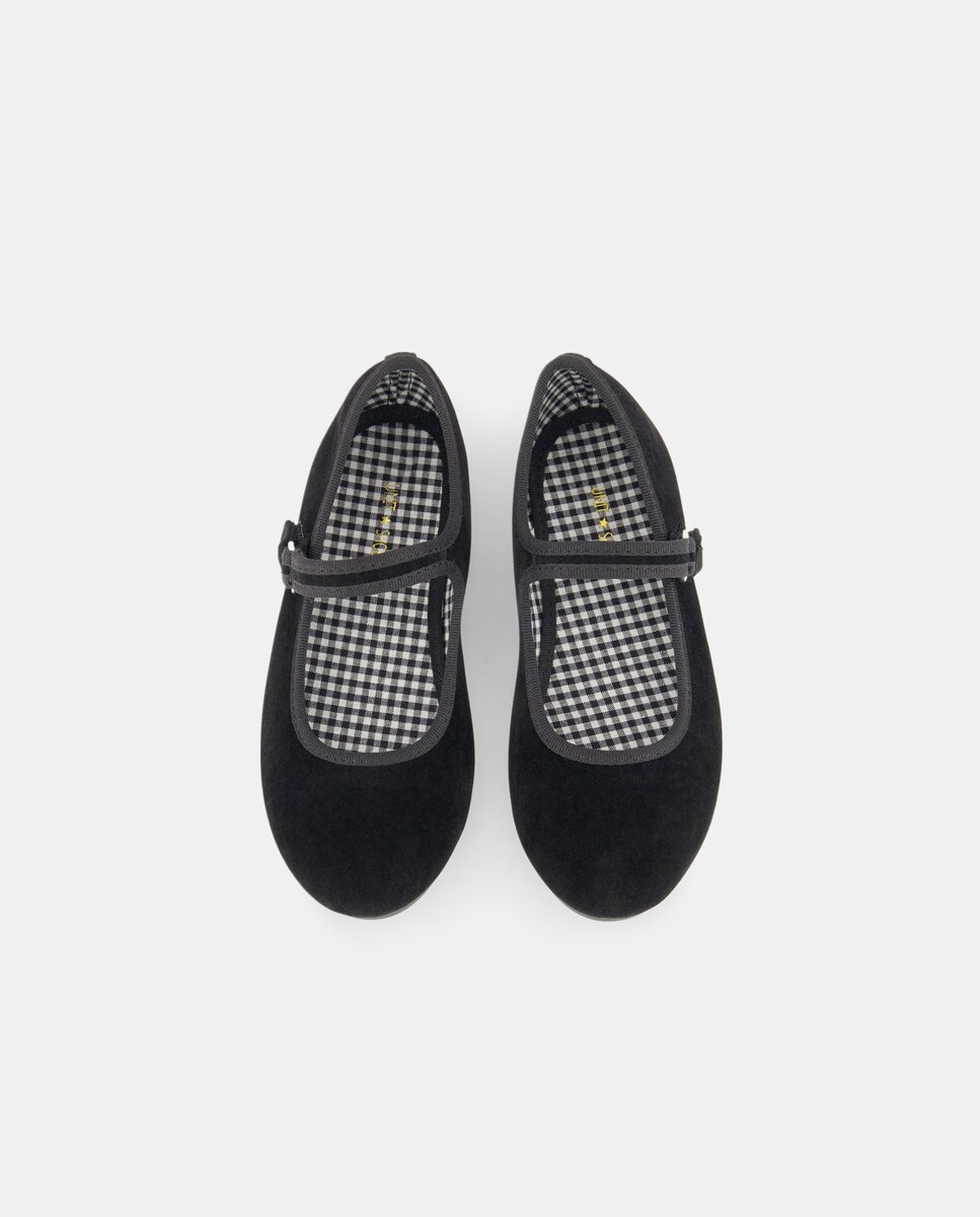 Merceditas niña terciopelo Negro-4