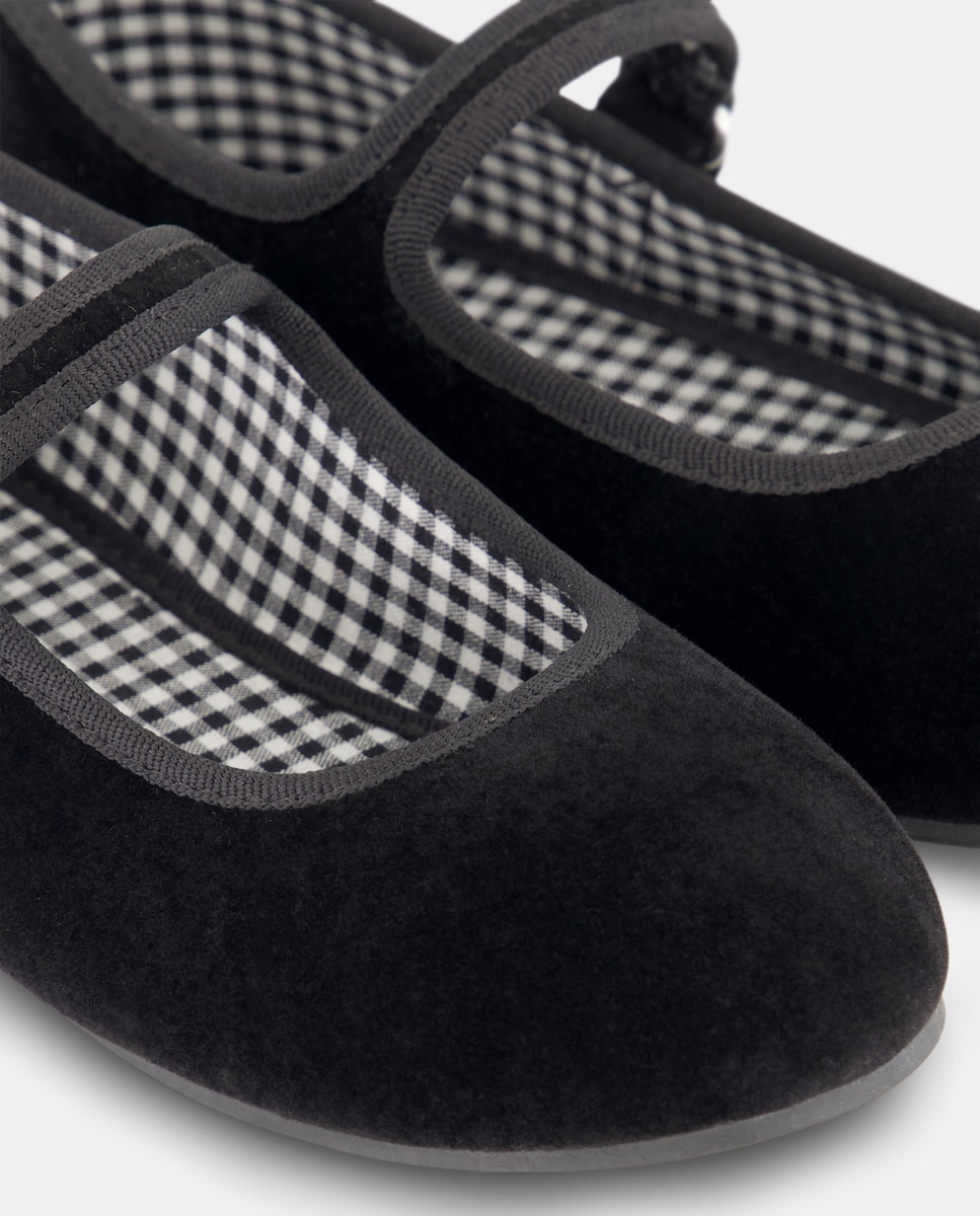 Merceditas niña terciopelo Negro-5