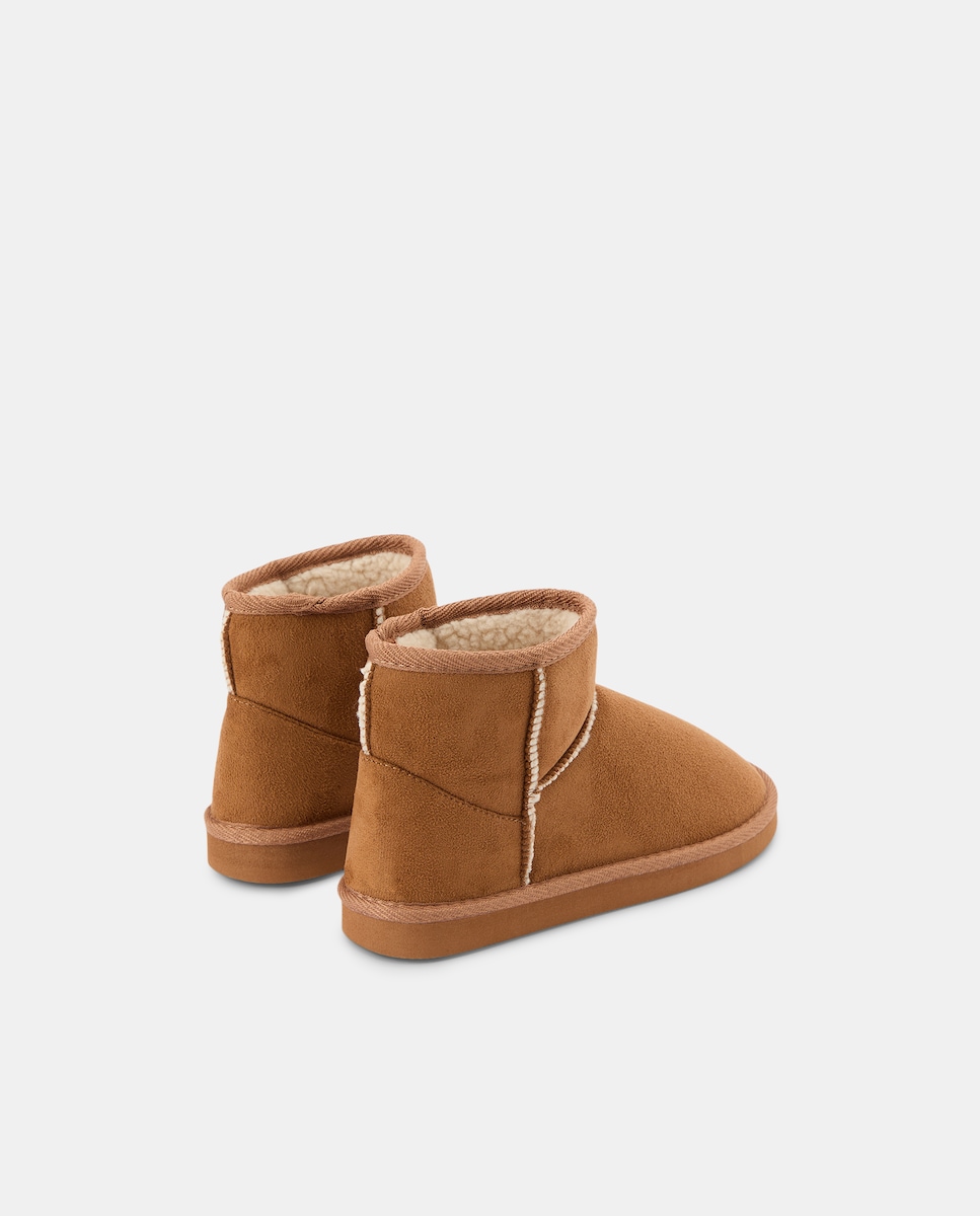 Bota infantil forrada de pelito Marrón-3