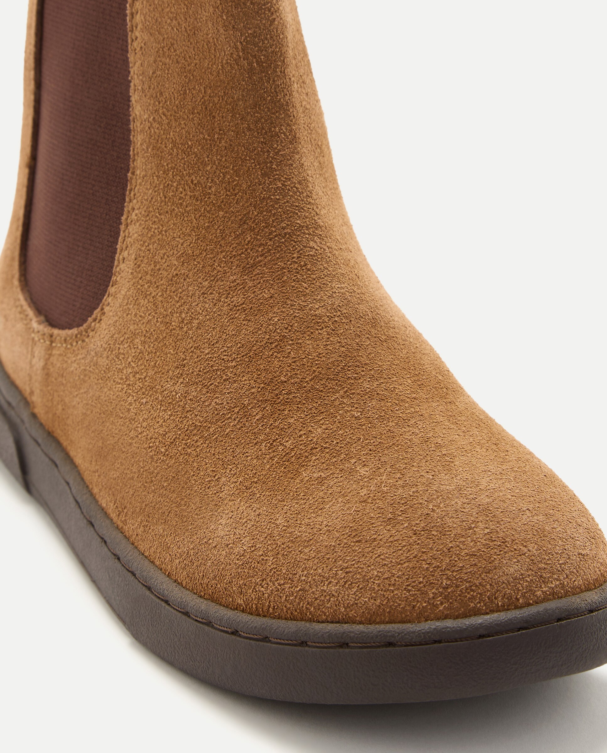 Botín infantil chelsea de piel 730 Camel-5