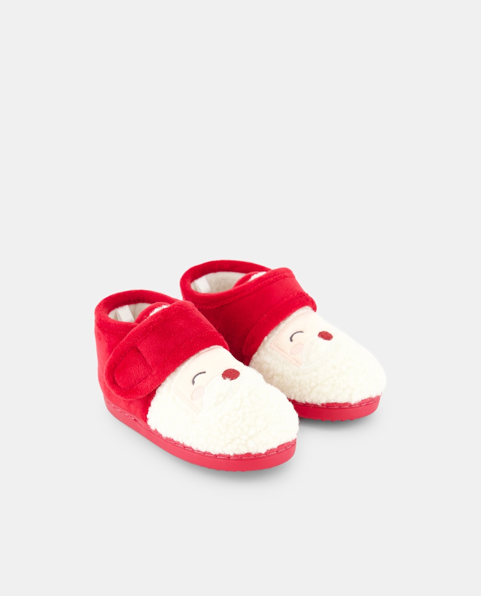 Zapatilla bebés bota navidad 600 Rojo-2
