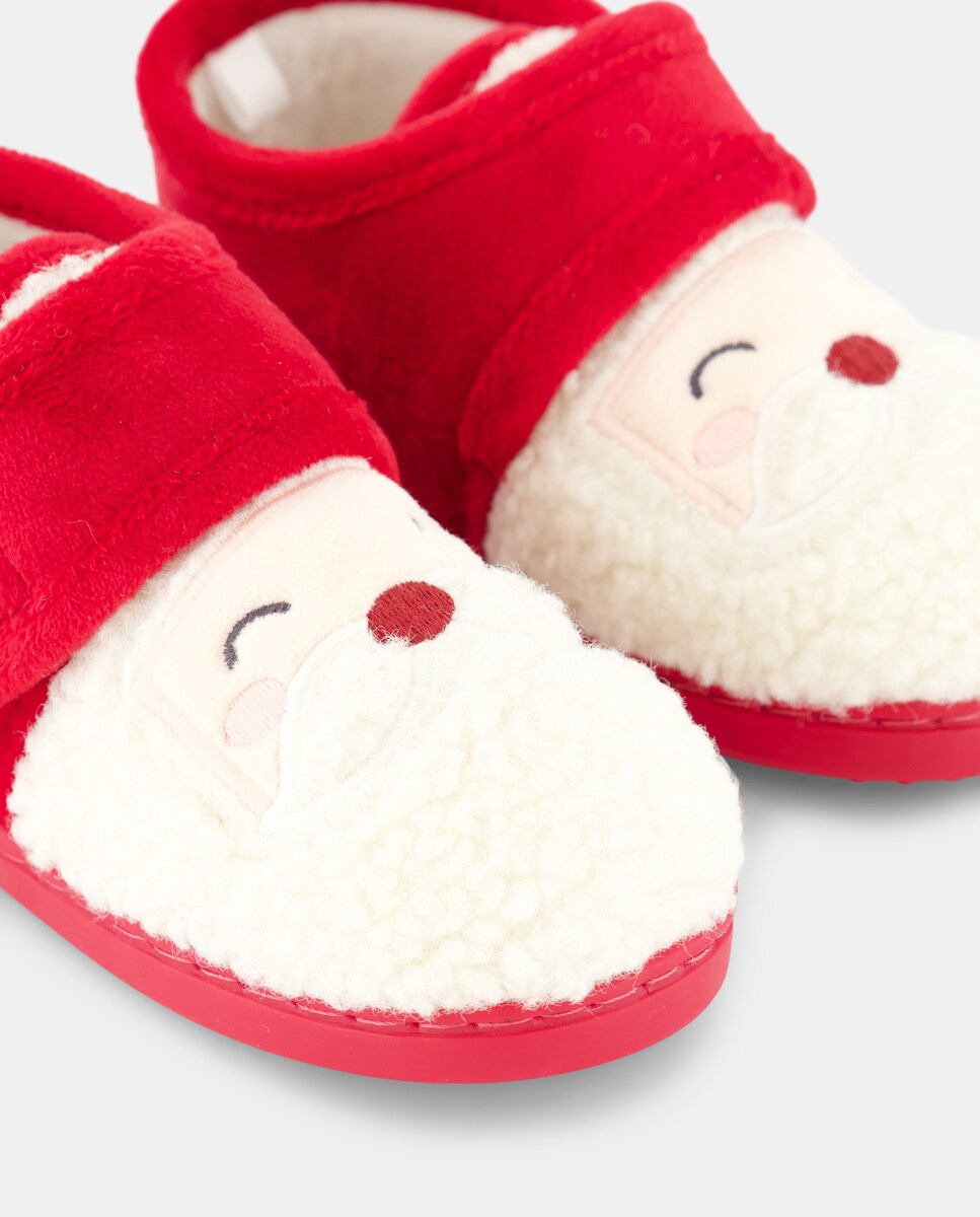 Zapatilla bebés bota navidad 600 Rojo-5