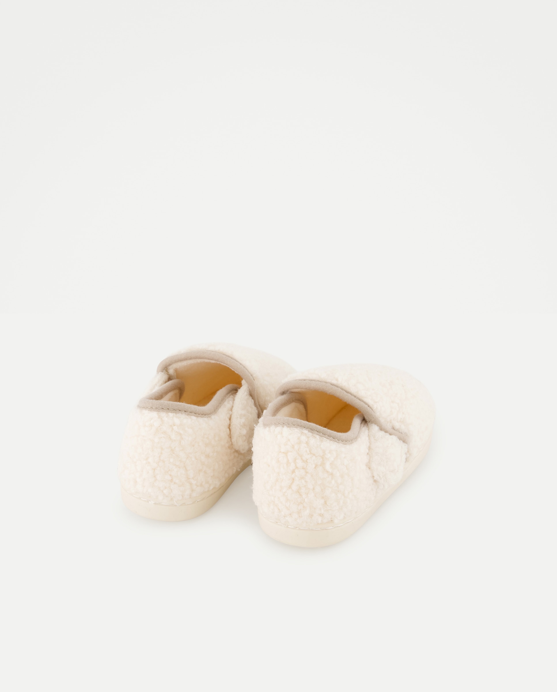 Zapatilla bebés borrego Blanco roto-3