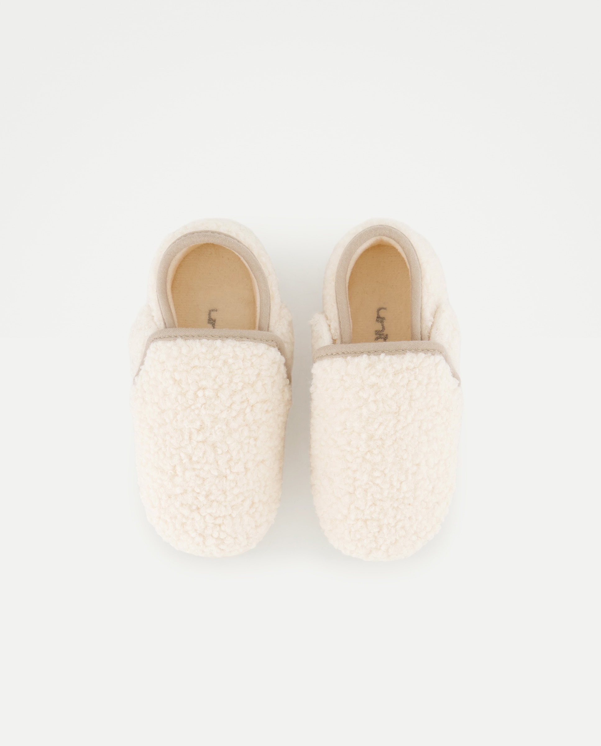 Zapatilla bebés borrego Blanco roto-4
