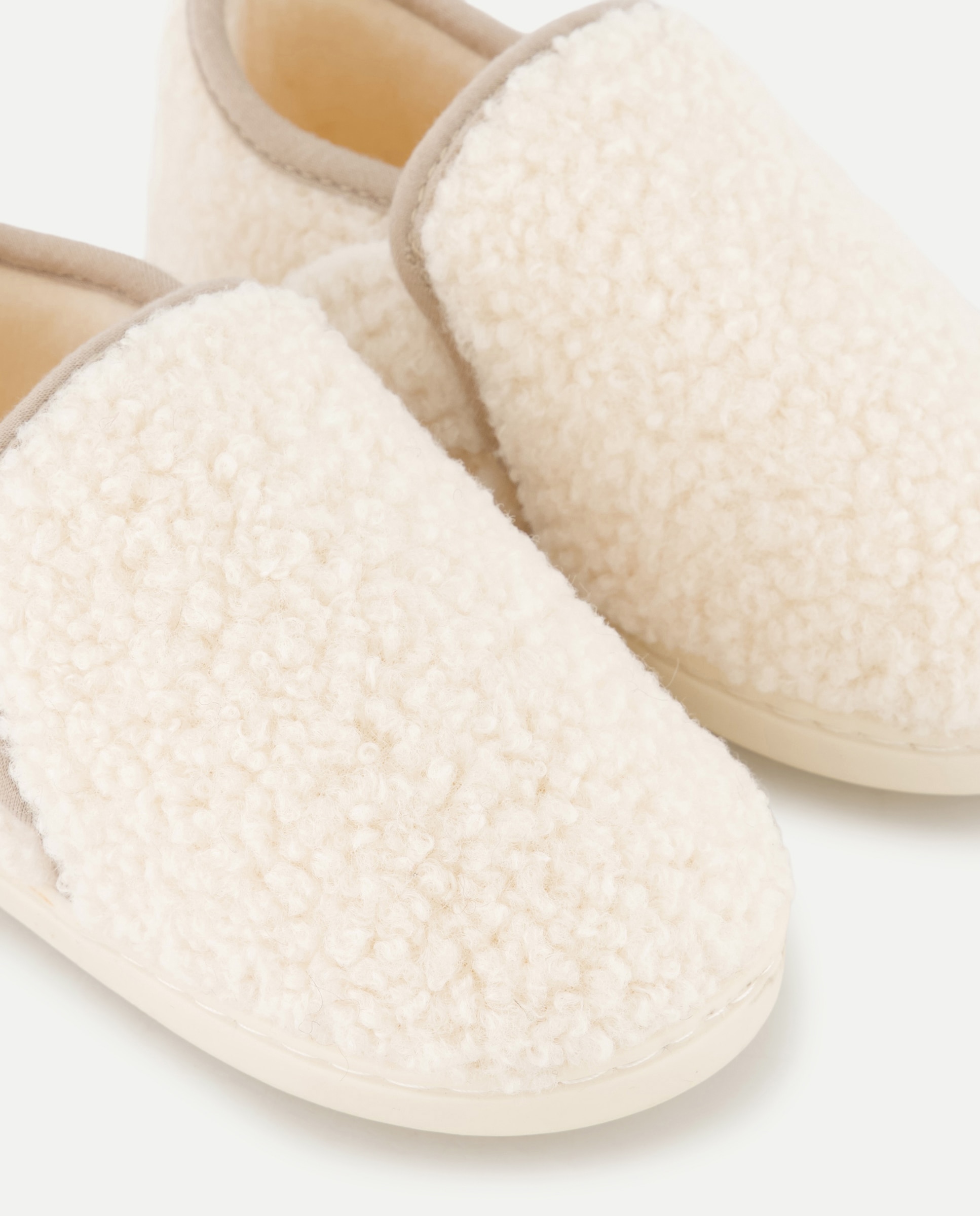 Zapatilla bebés borrego Blanco roto-5