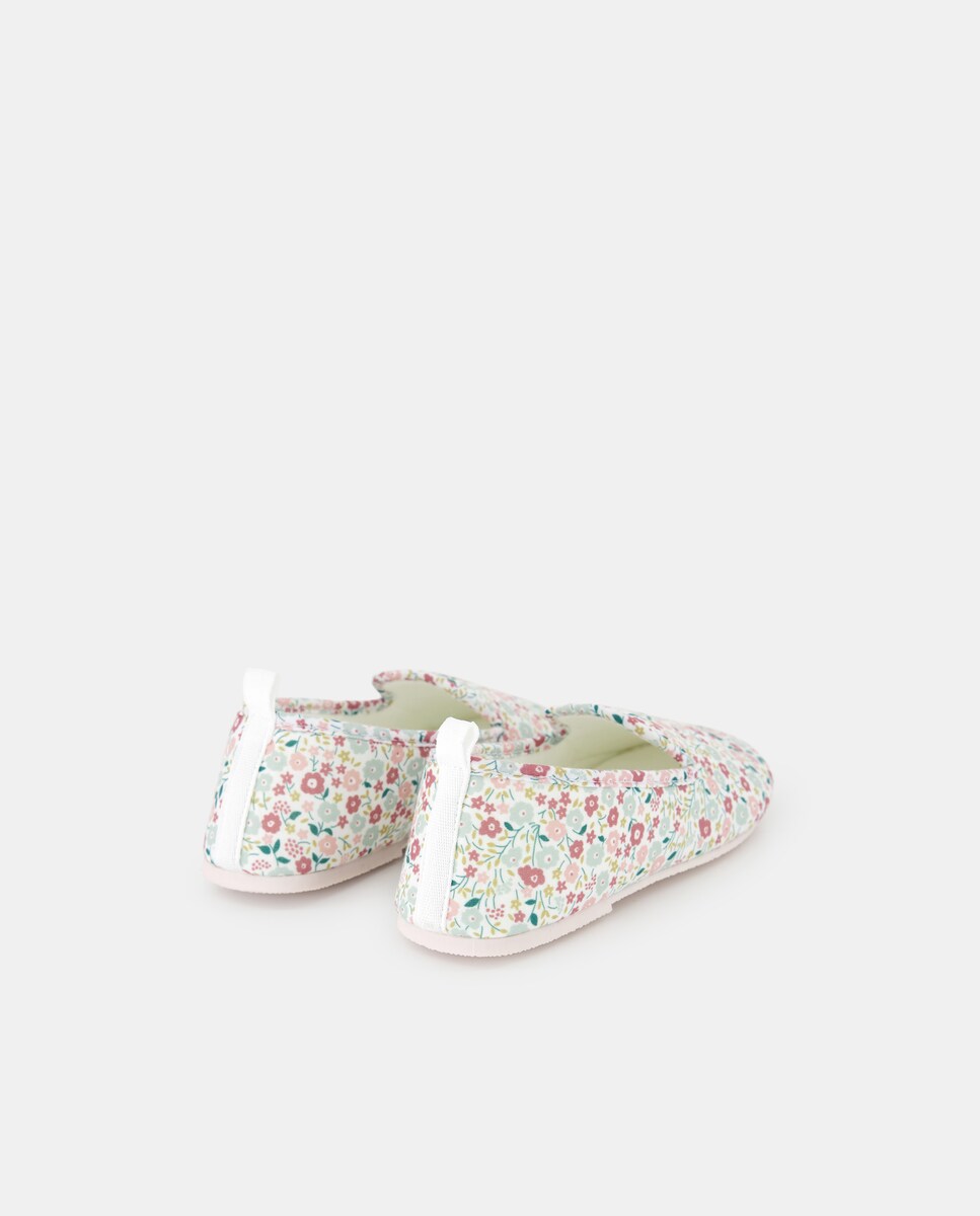 Zapatilla bebés estampada Blanco-3