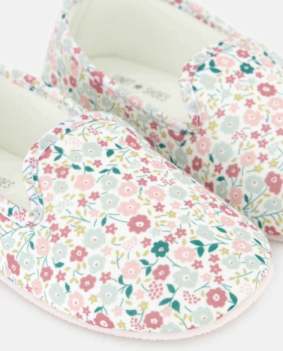 Zapatilla bebés estampada Blanco-5